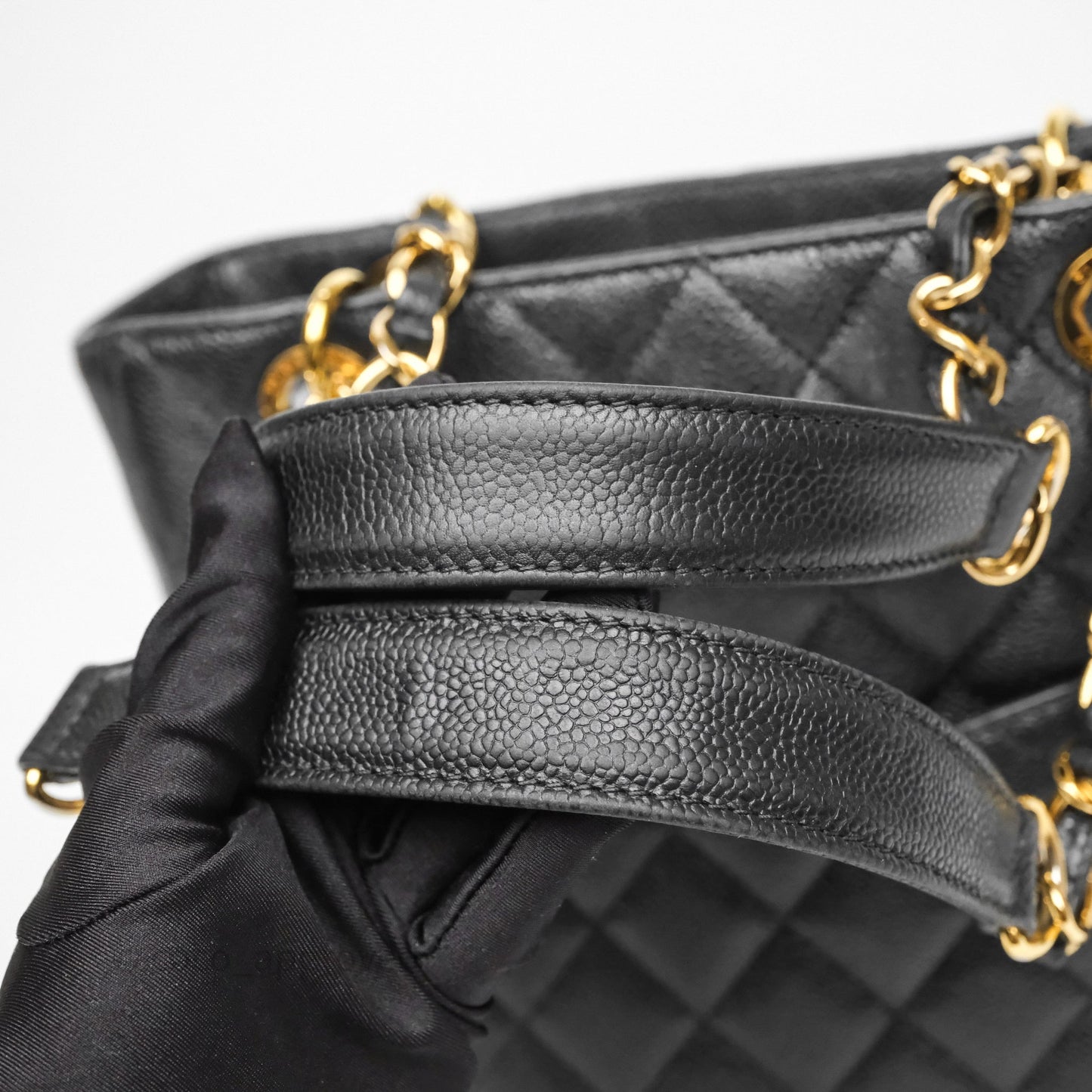 Chanel Vertical GST Black Caviar Gold Hardware