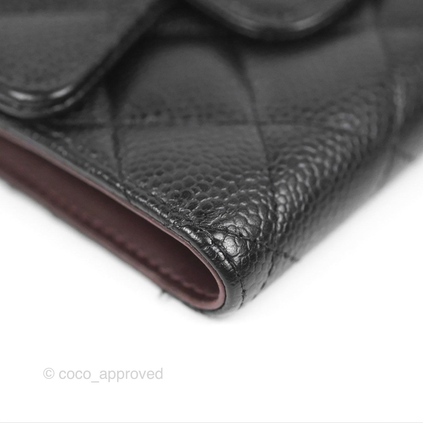Chanel Classic Flap Wallet Black Caviar Silver Hardware