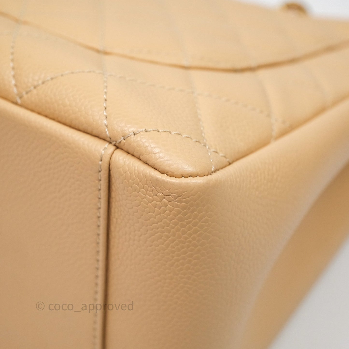 Chanel GST Beige Caviar Gold Hardware