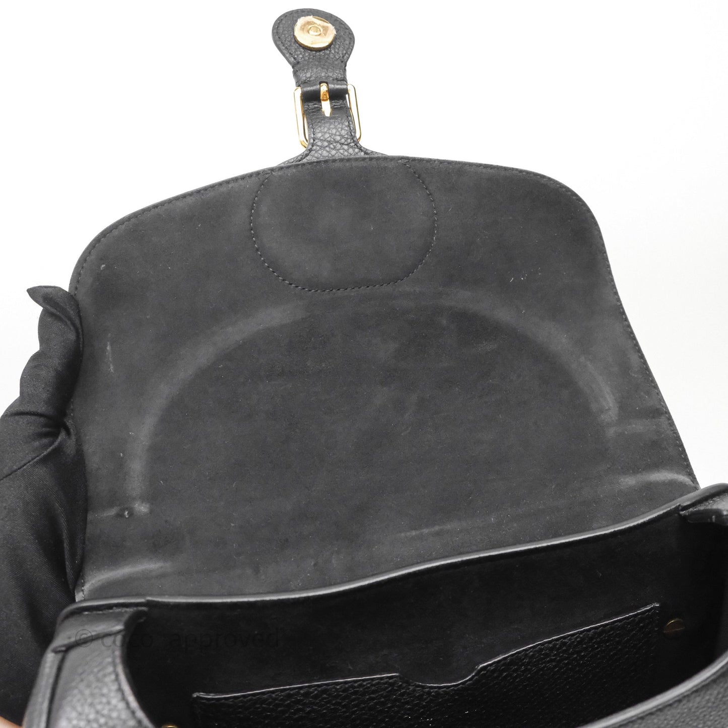 Christian Dior Large Bobby Flap Black Grained Calfskin