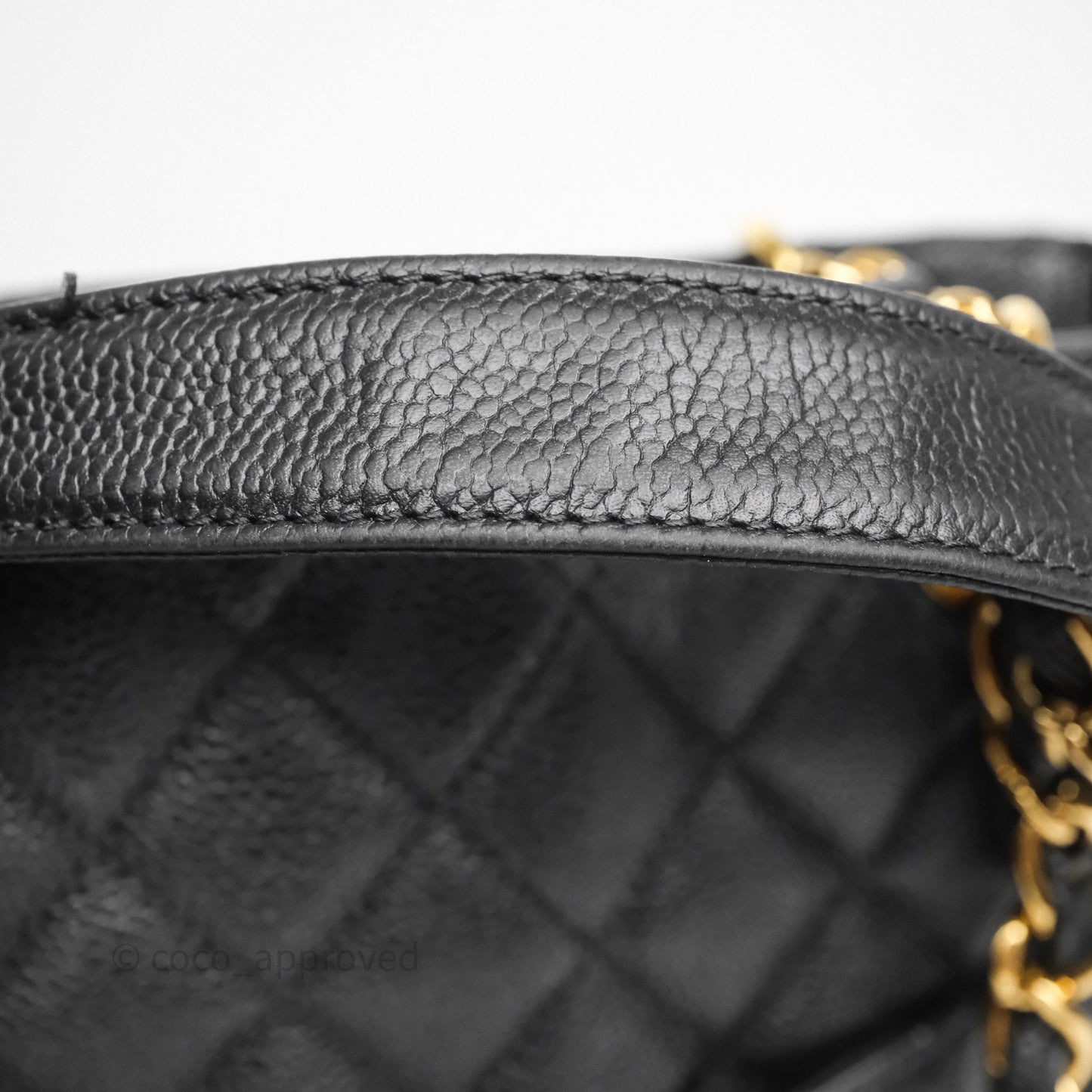 Chanel Vertical GST Black Caviar Gold Hardware
