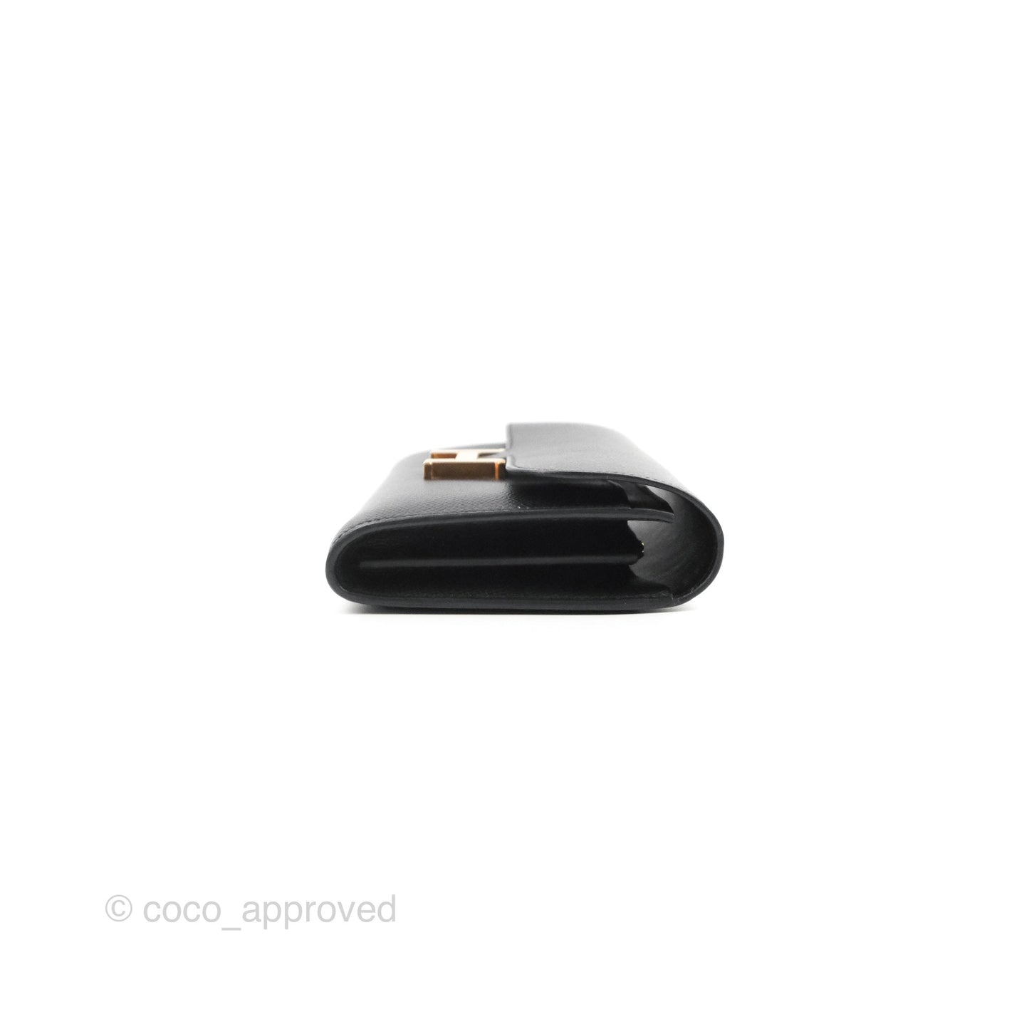 Hermès Constance Long Wallet Black Epsom Gold Hardware