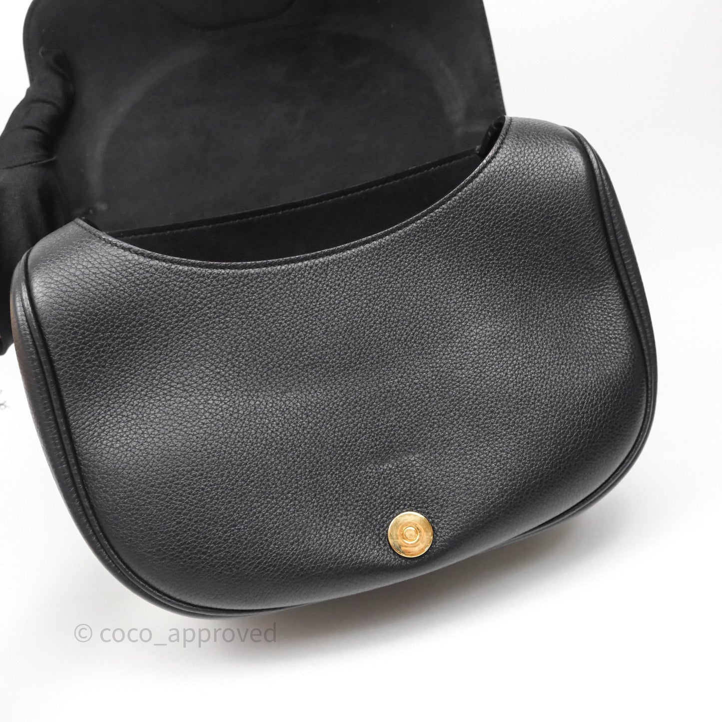 Christian Dior Large Bobby Flap Black Grained Calfskin