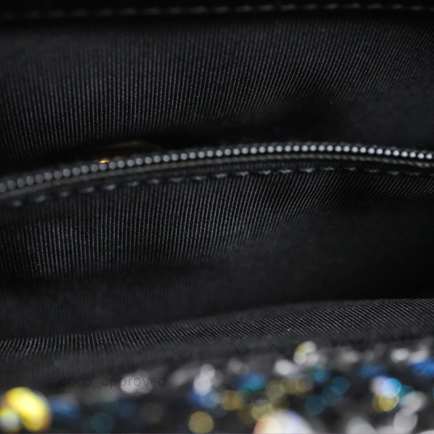 Chanel 19 Small Tweed Sequin Quilted Flap Black Multicolor Mixed Hardware