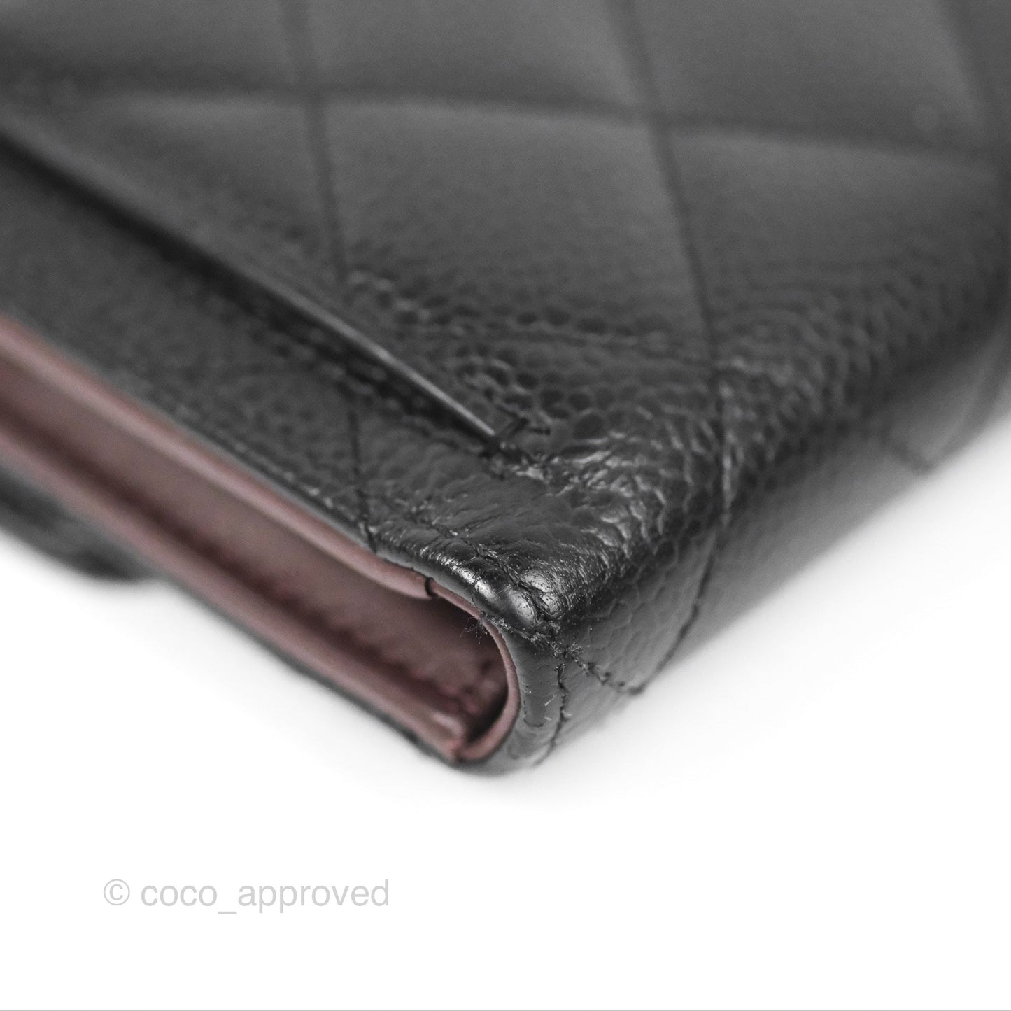 Chanel Classic Flap Wallet Black Caviar Silver Hardware