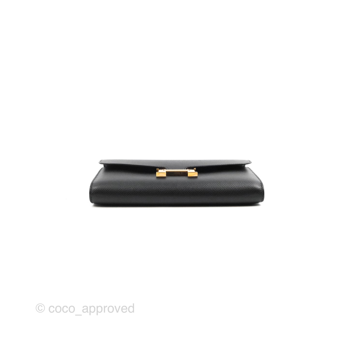 Hermès Constance Long Wallet Black Epsom Gold Hardware