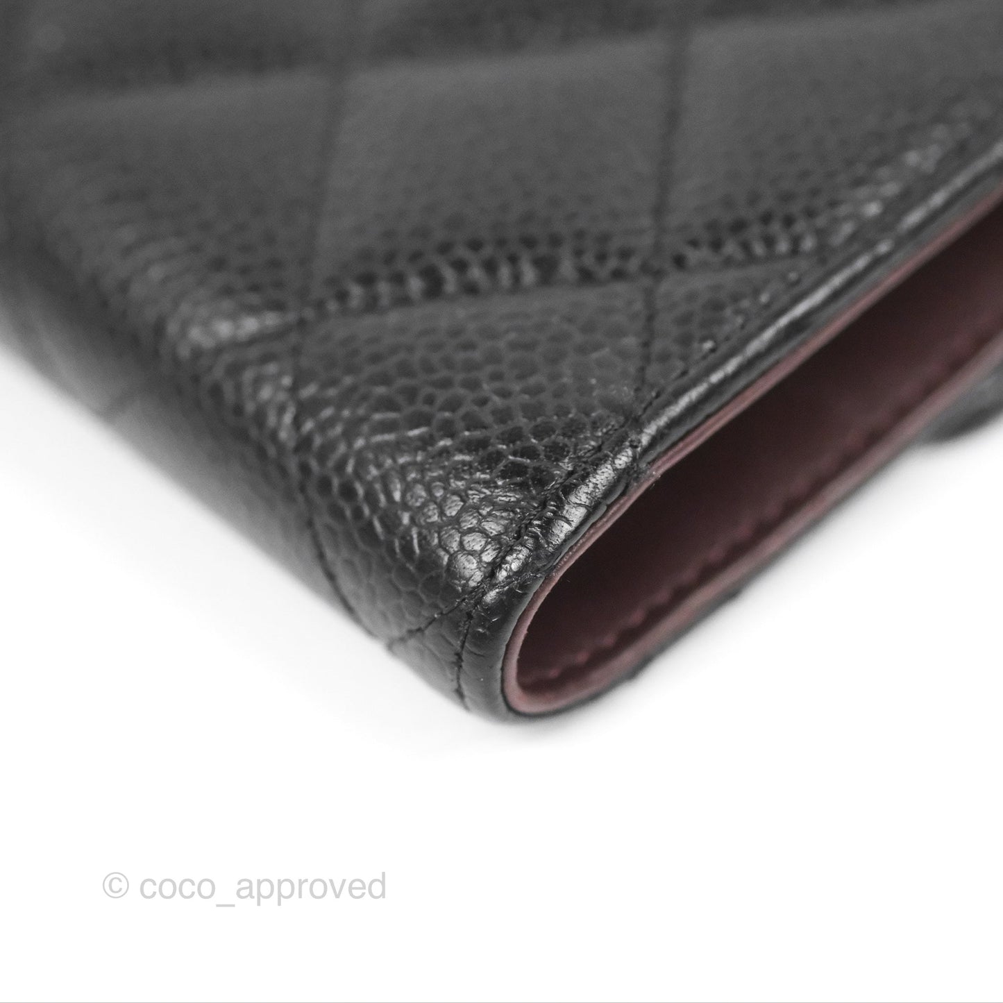 Chanel Classic Flap Wallet Black Caviar Silver Hardware