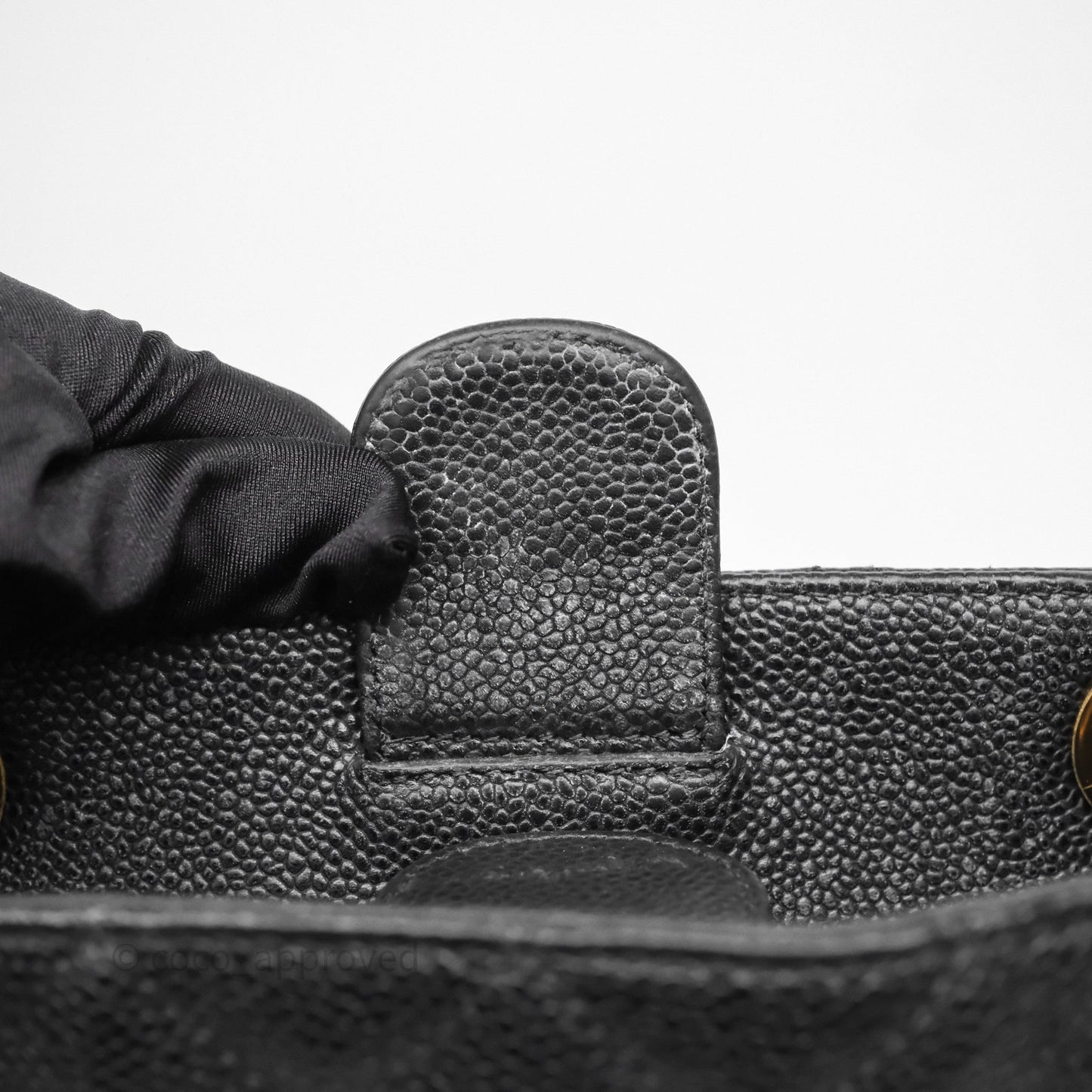 Chanel Vertical GST Black Caviar Gold Hardware