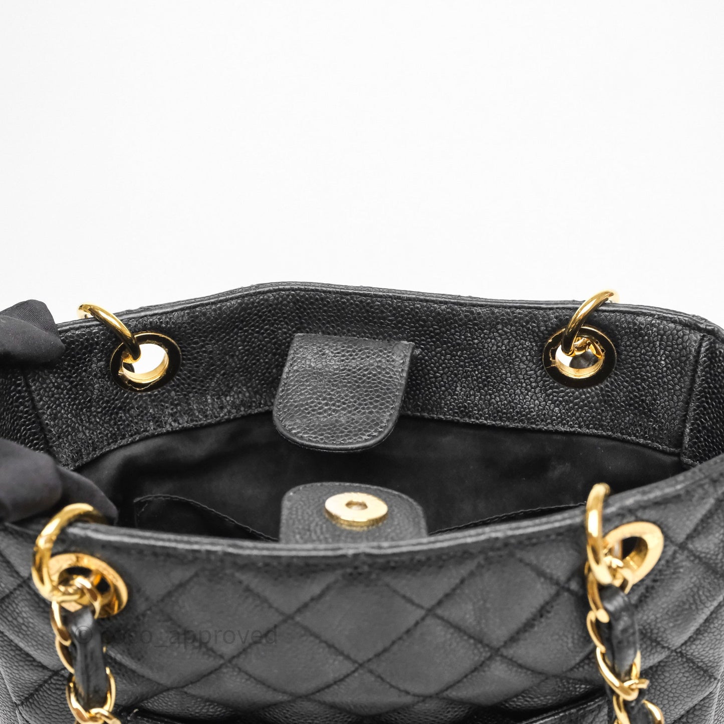 Chanel Vertical GST Black Caviar Gold Hardware