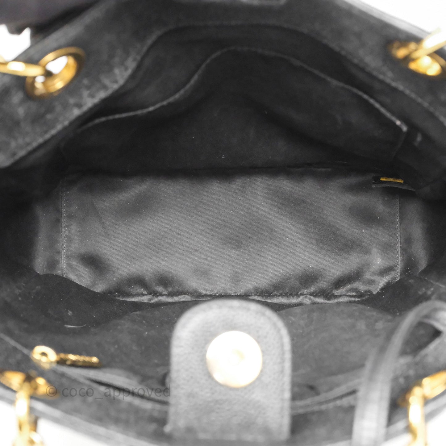 Chanel Vertical GST Black Caviar Gold Hardware