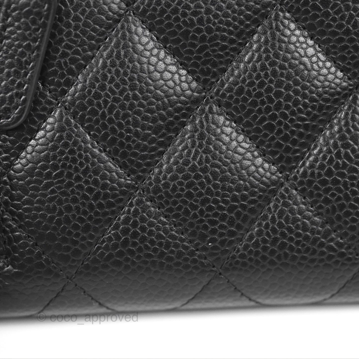 Chanel Classic Flap Wallet Black Caviar Silver Hardware