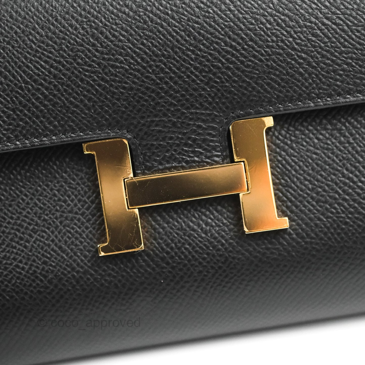 Hermès Constance Long Wallet Black Epsom Gold Hardware