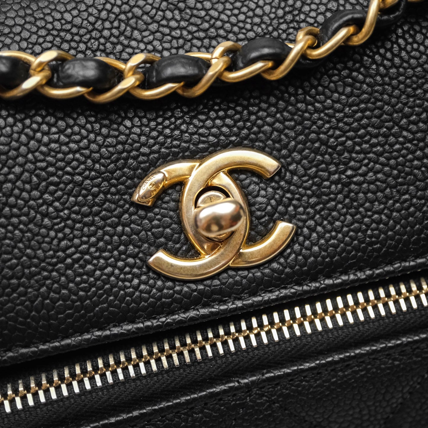 Chanel Chic Trip Flap Bag Black Caviar Gold Hardware