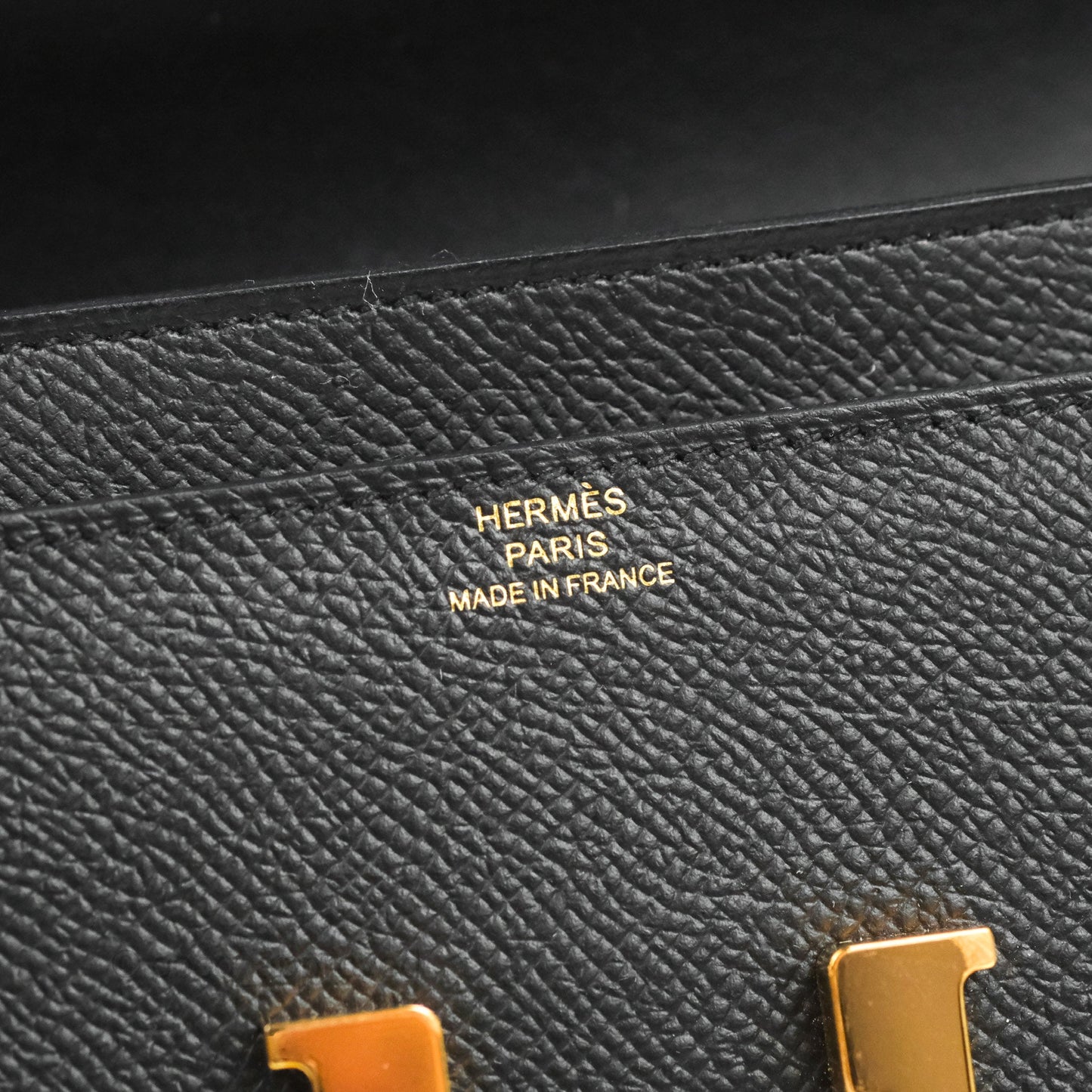 Hermès Constance Long Wallet Black Epsom Gold Hardware