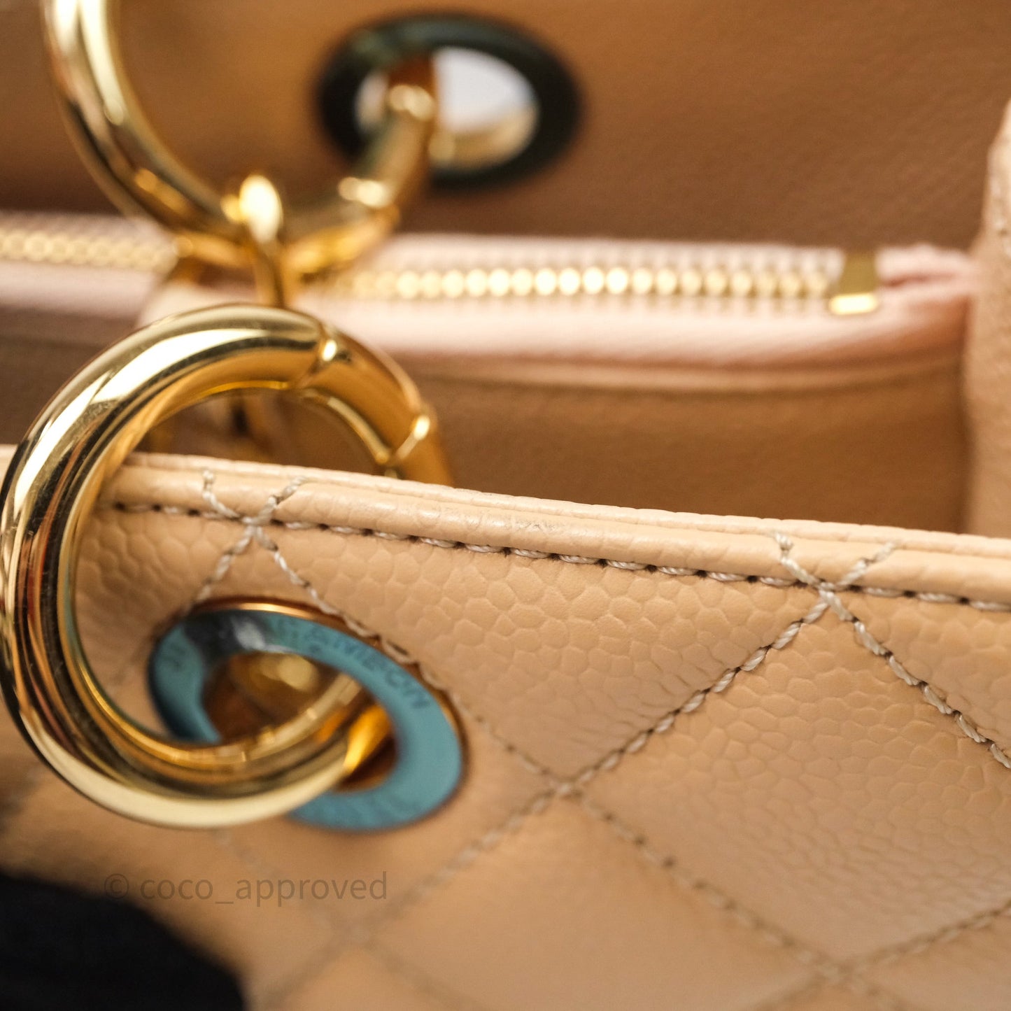 Chanel GST Beige Caviar Gold Hardware