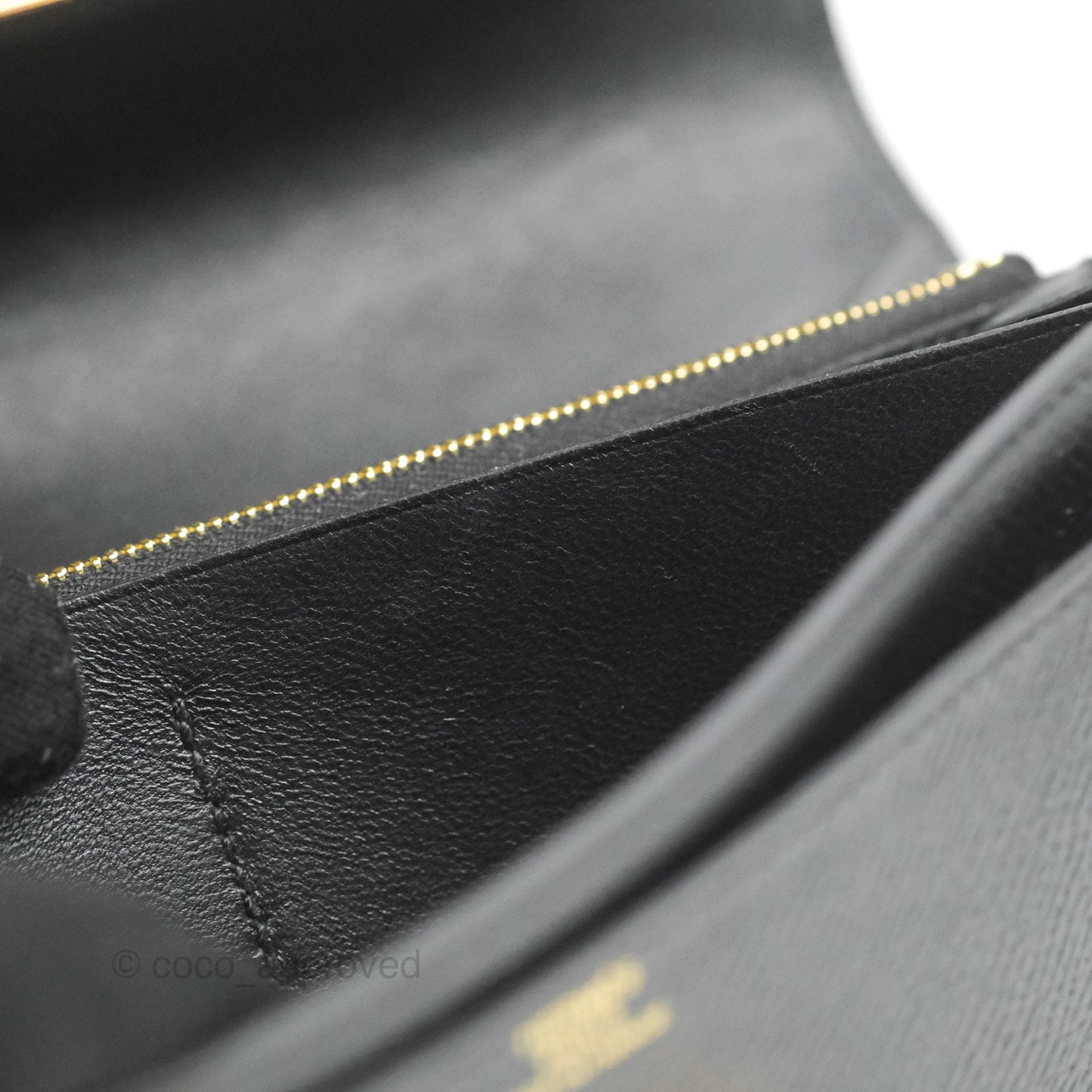 Hermès Constance Long Wallet Black Epsom Gold Hardware