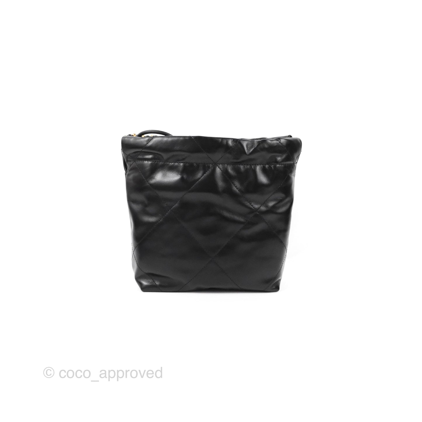 Chanel 22 Mini Bag Black Shiny Crumpled Calfskin