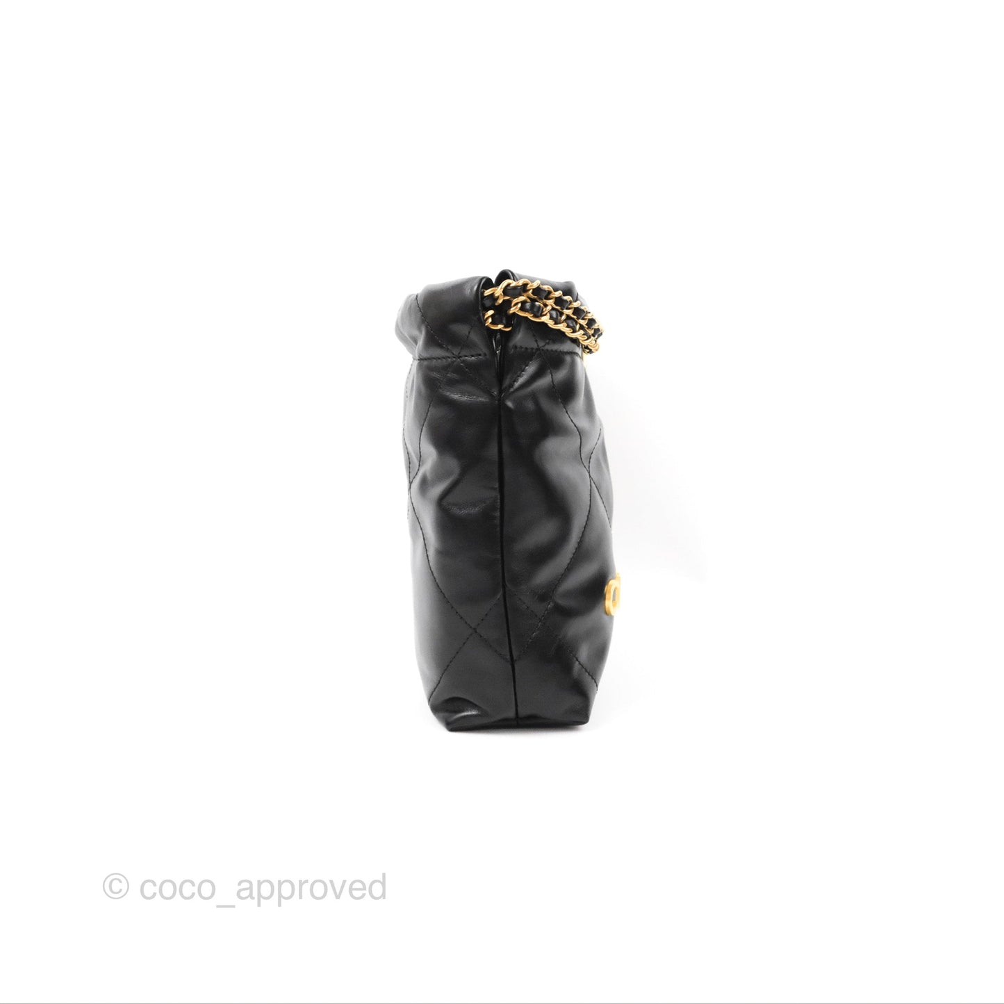 Chanel 22 Mini Bag Black Shiny Crumpled Calfskin