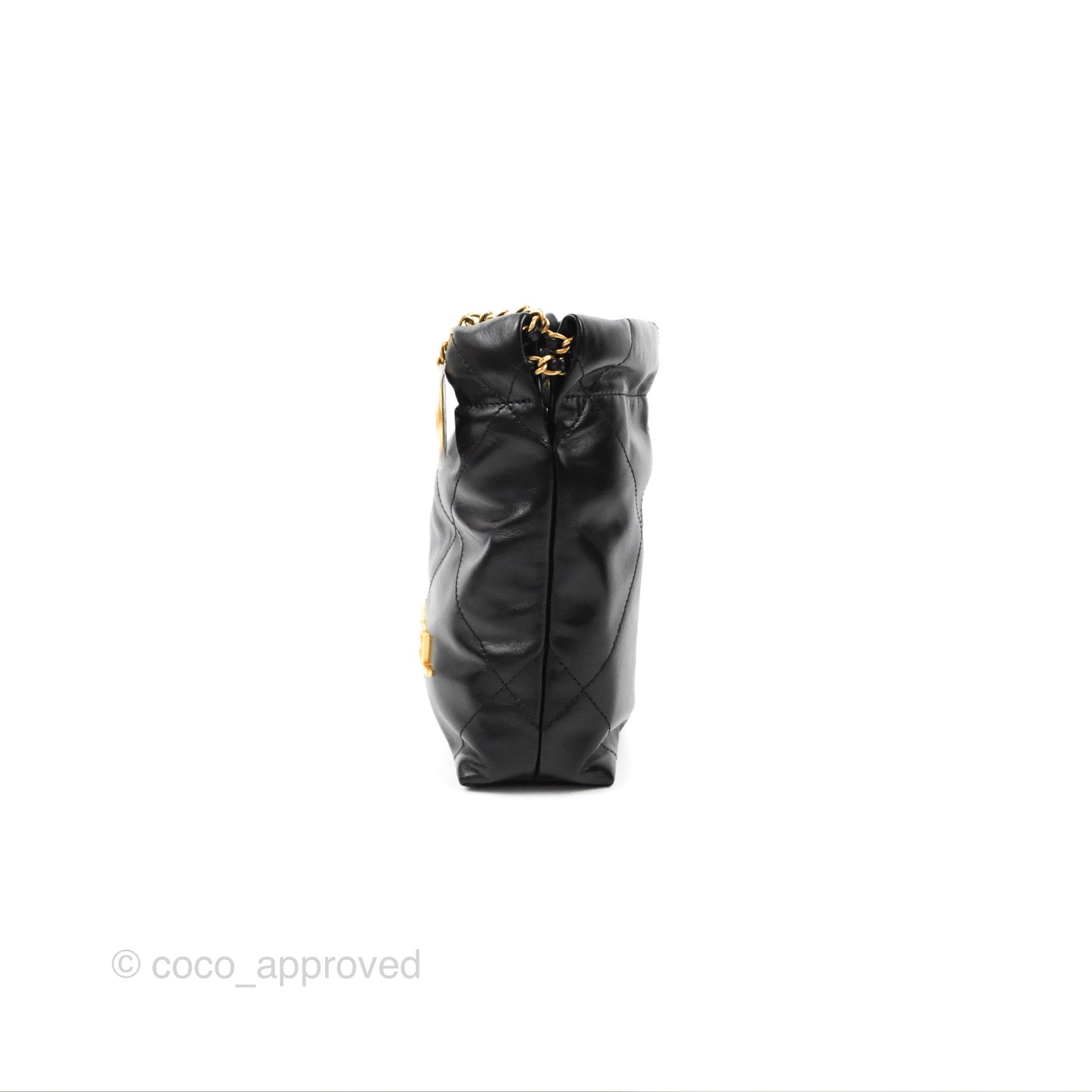 Chanel 22 Mini Bag Black Shiny Crumpled Calfskin