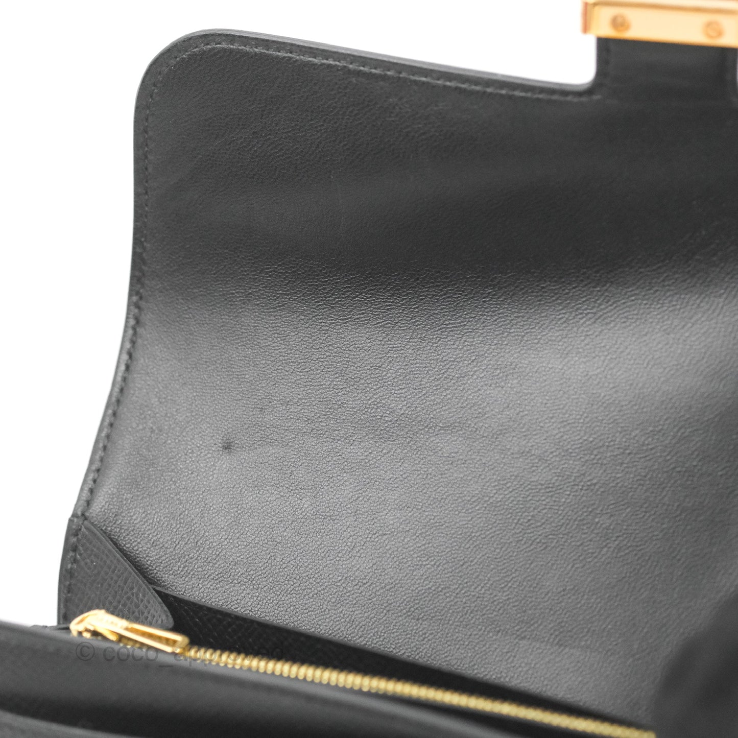 Hermès Constance Long Wallet Black Epsom Gold Hardware