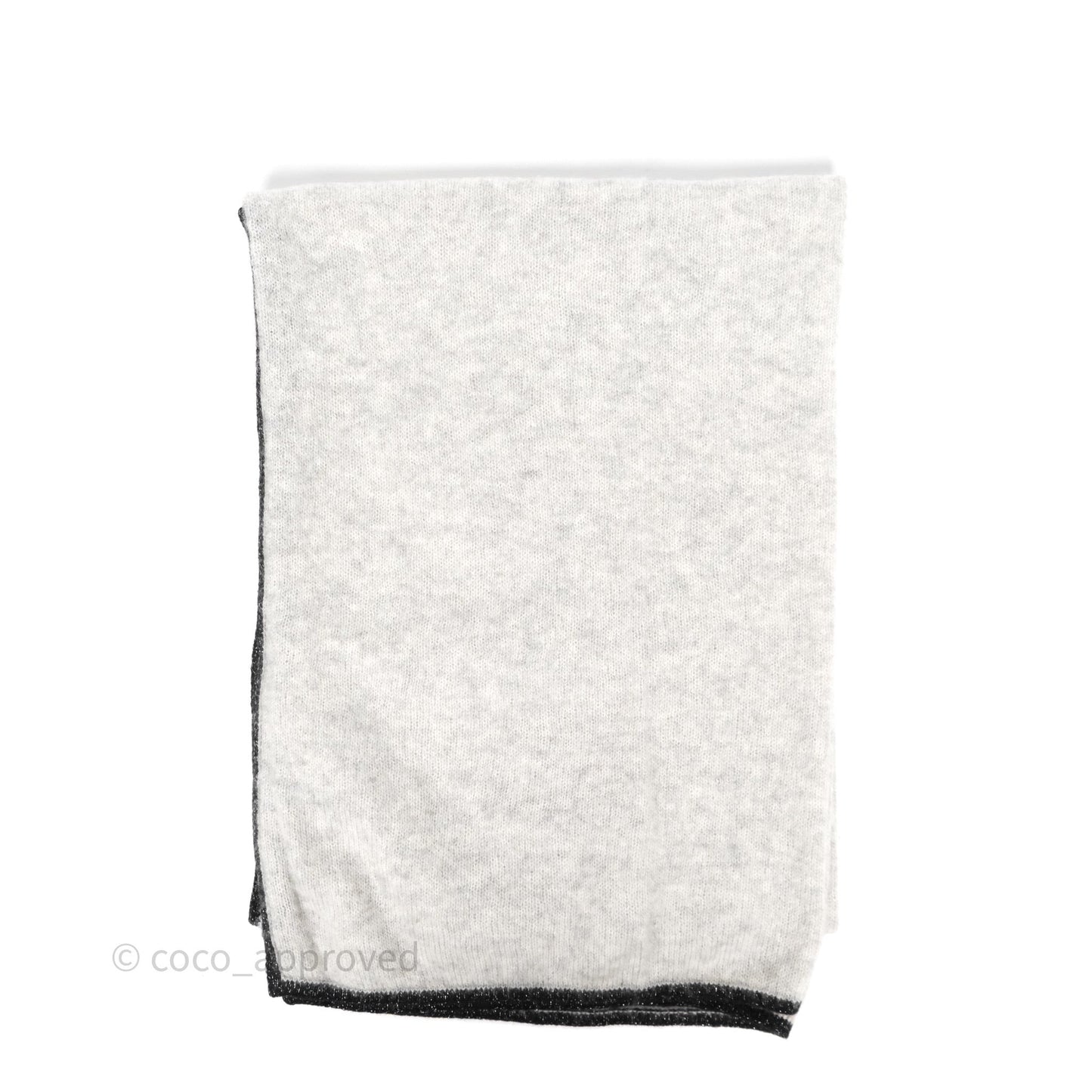 Chanel CC Cashmere Scarf Grey 23B