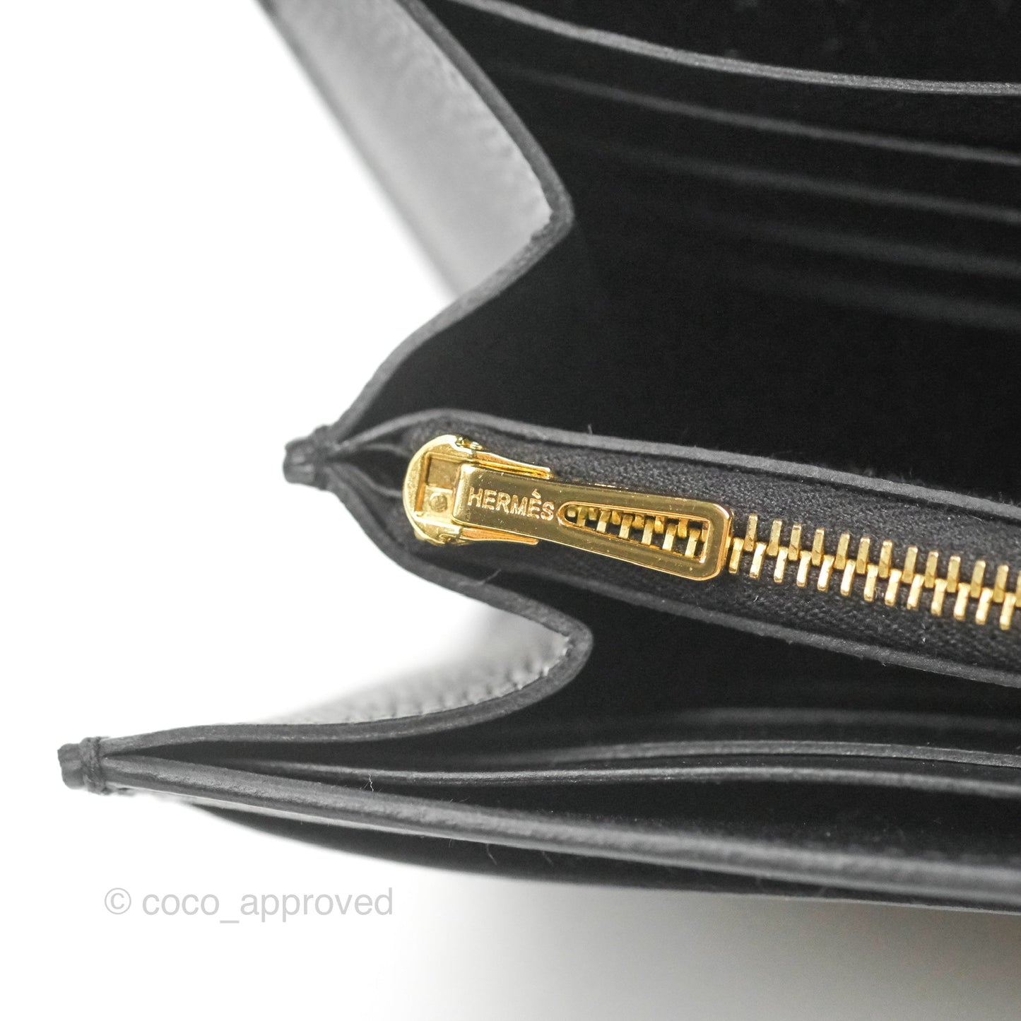 Hermès Constance Long Wallet Black Epsom Gold Hardware