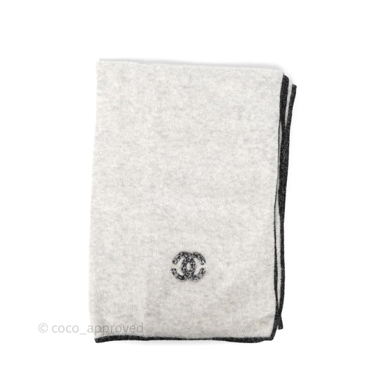 Chanel CC Cashmere Scarf Grey 23B