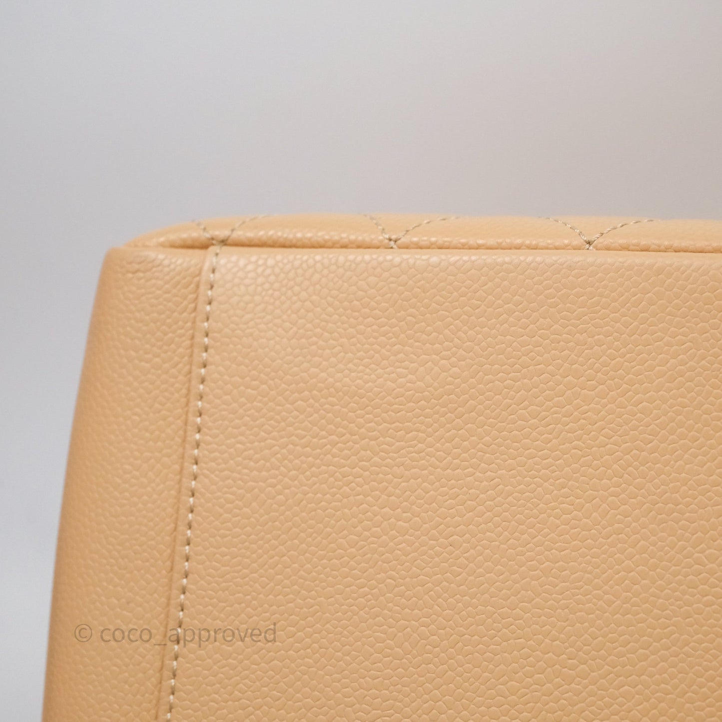 Chanel GST Beige Caviar Gold Hardware