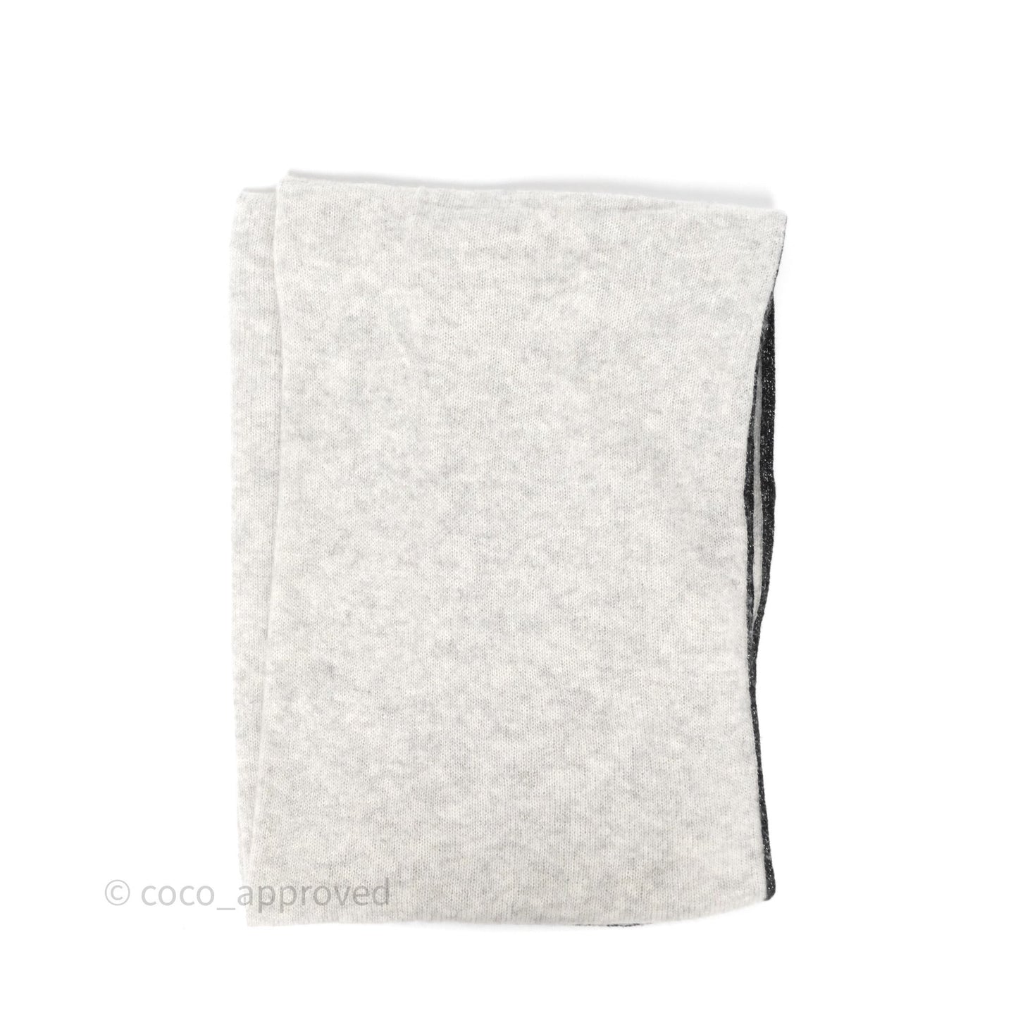 Chanel CC Cashmere Scarf Grey 23B