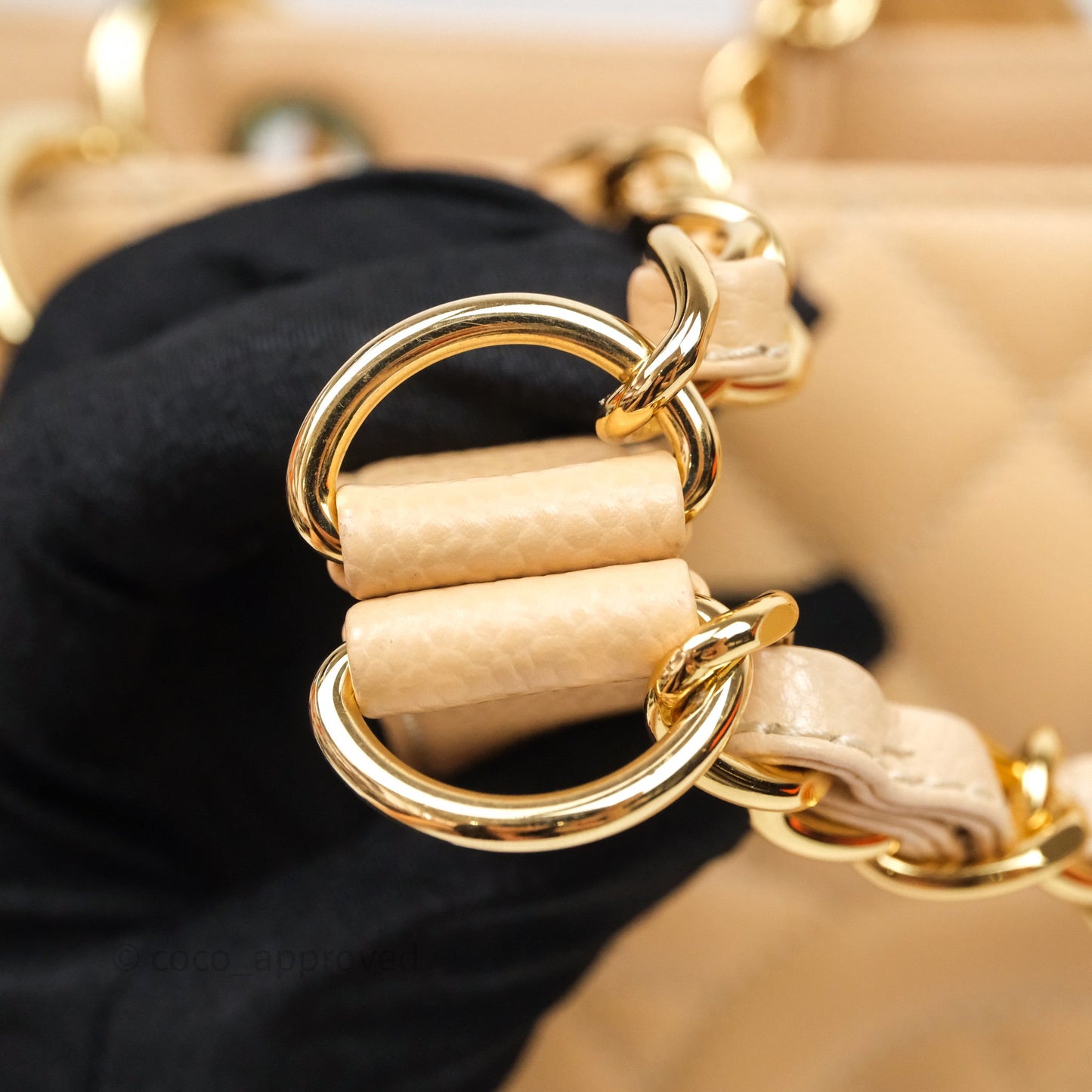 Chanel GST Beige Caviar Gold Hardware