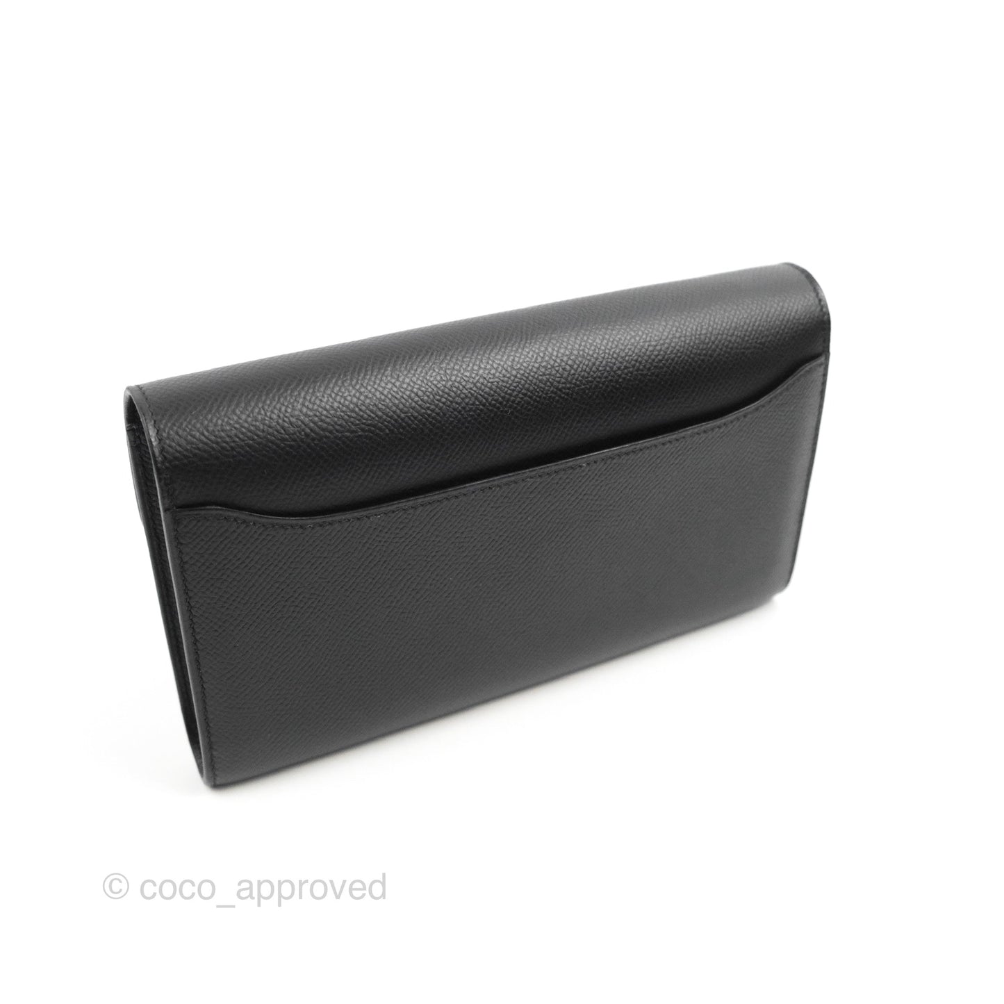 Hermès Constance Long Wallet Black Epsom Gold Hardware