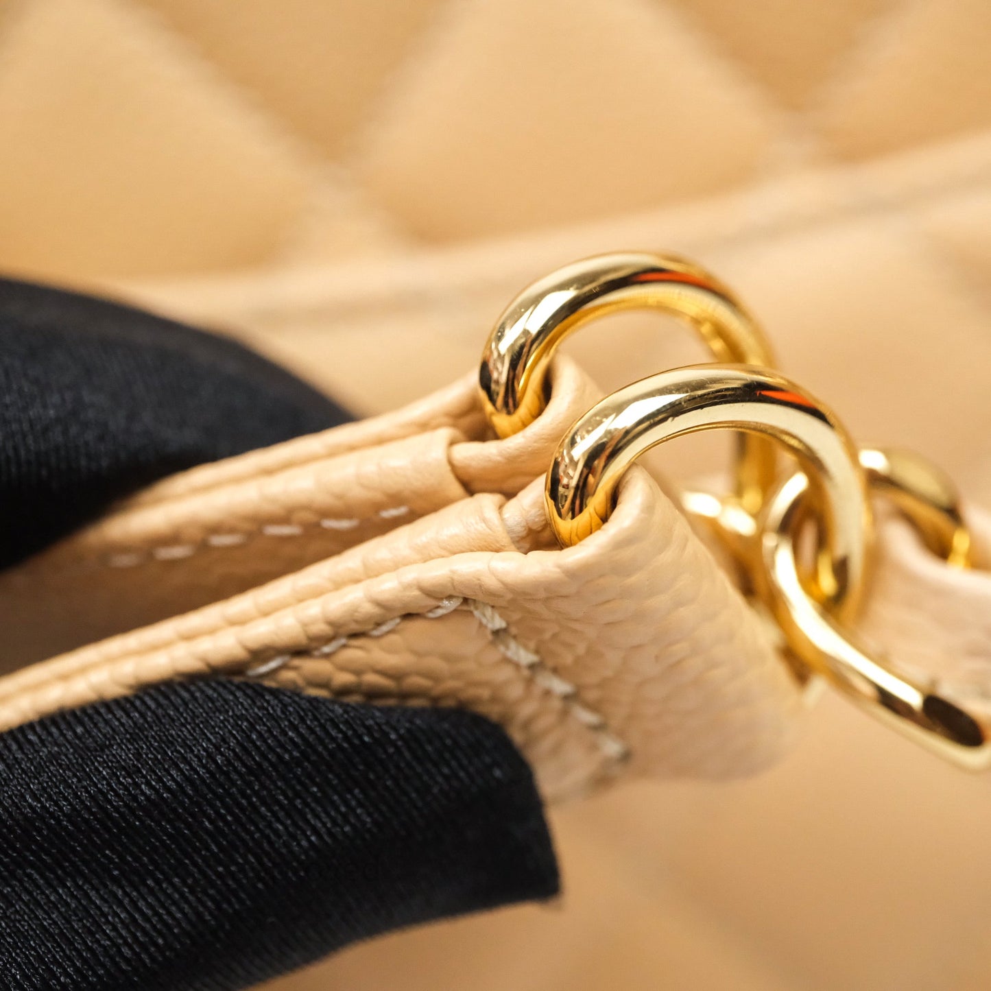 Chanel GST Beige Caviar Gold Hardware
