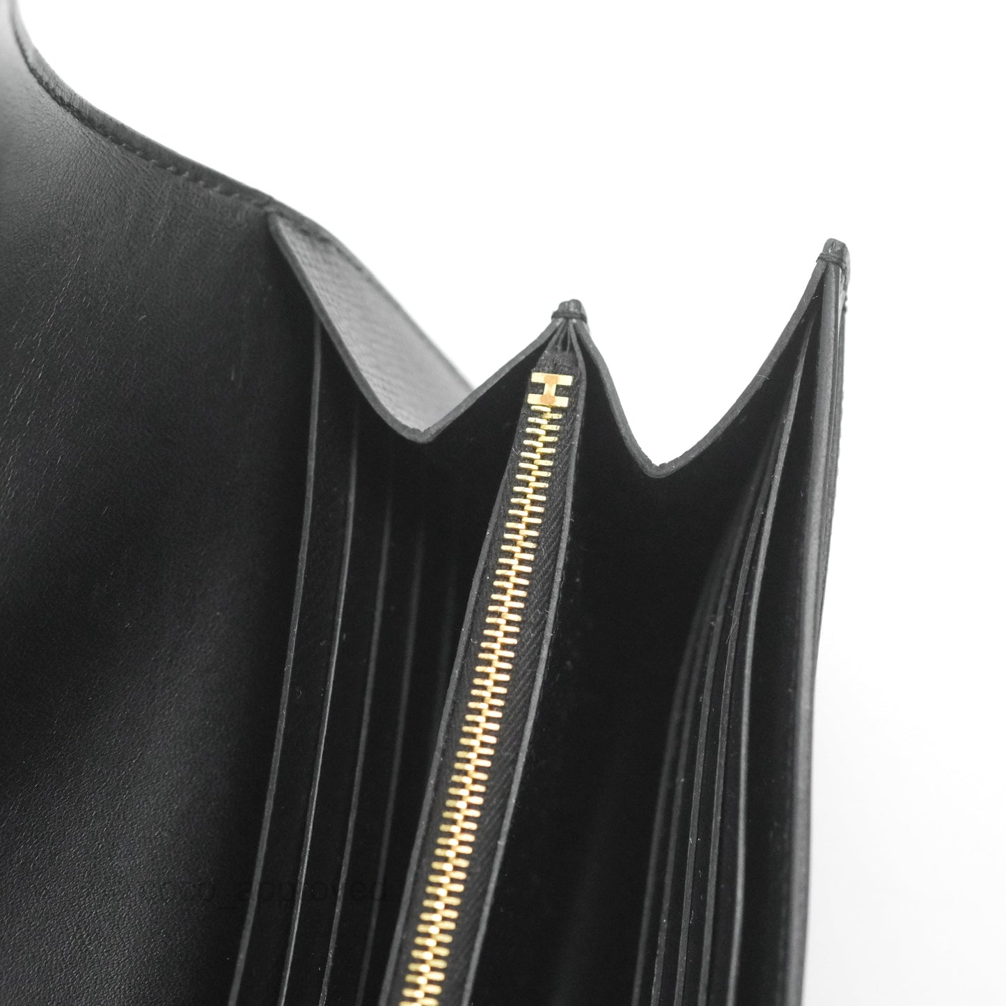 Hermès Constance Long Wallet Black Epsom Gold Hardware