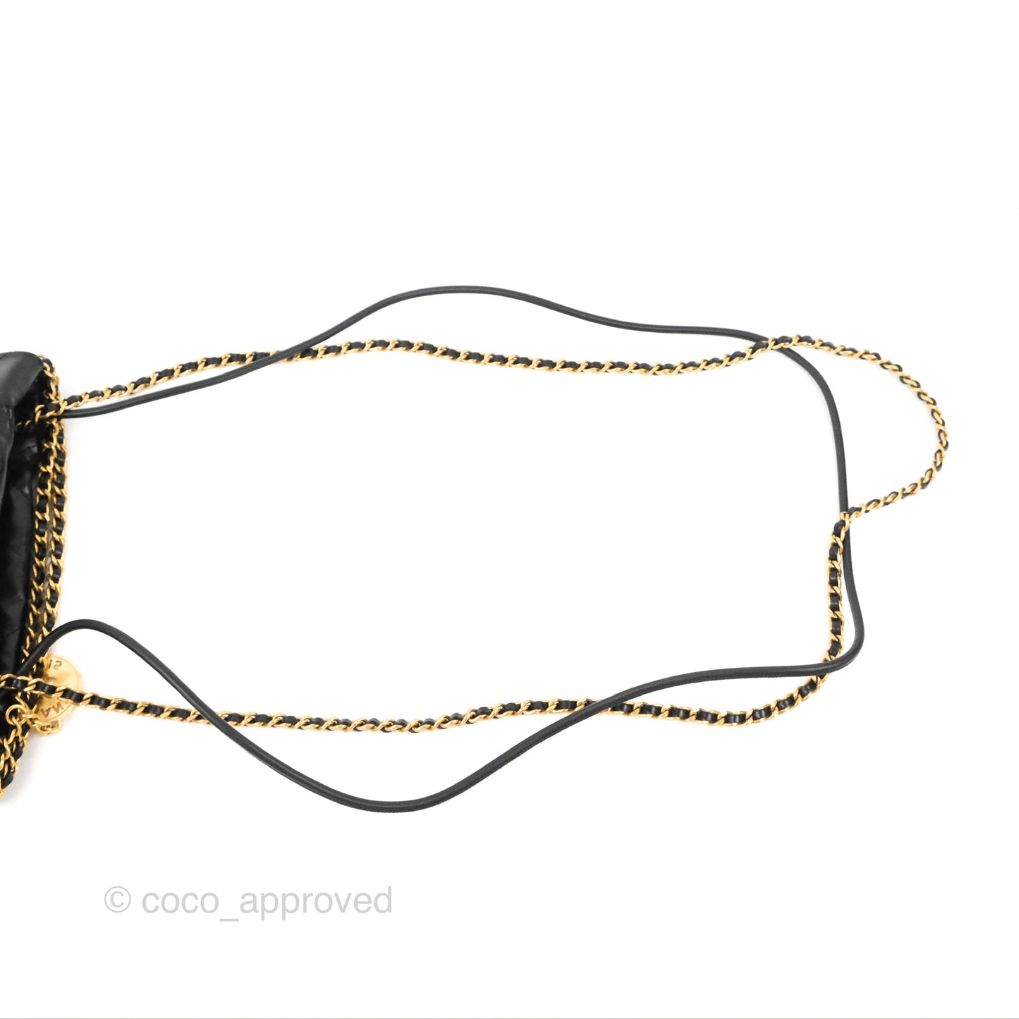 Chanel 22 Mini Bag Black Shiny Crumpled Calfskin