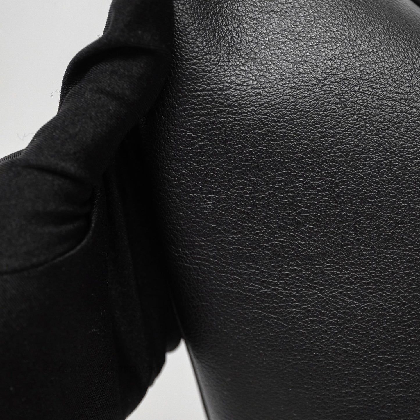 Saint Laurent Calfskin Shopping Tote Bag Black Gold Hardware
