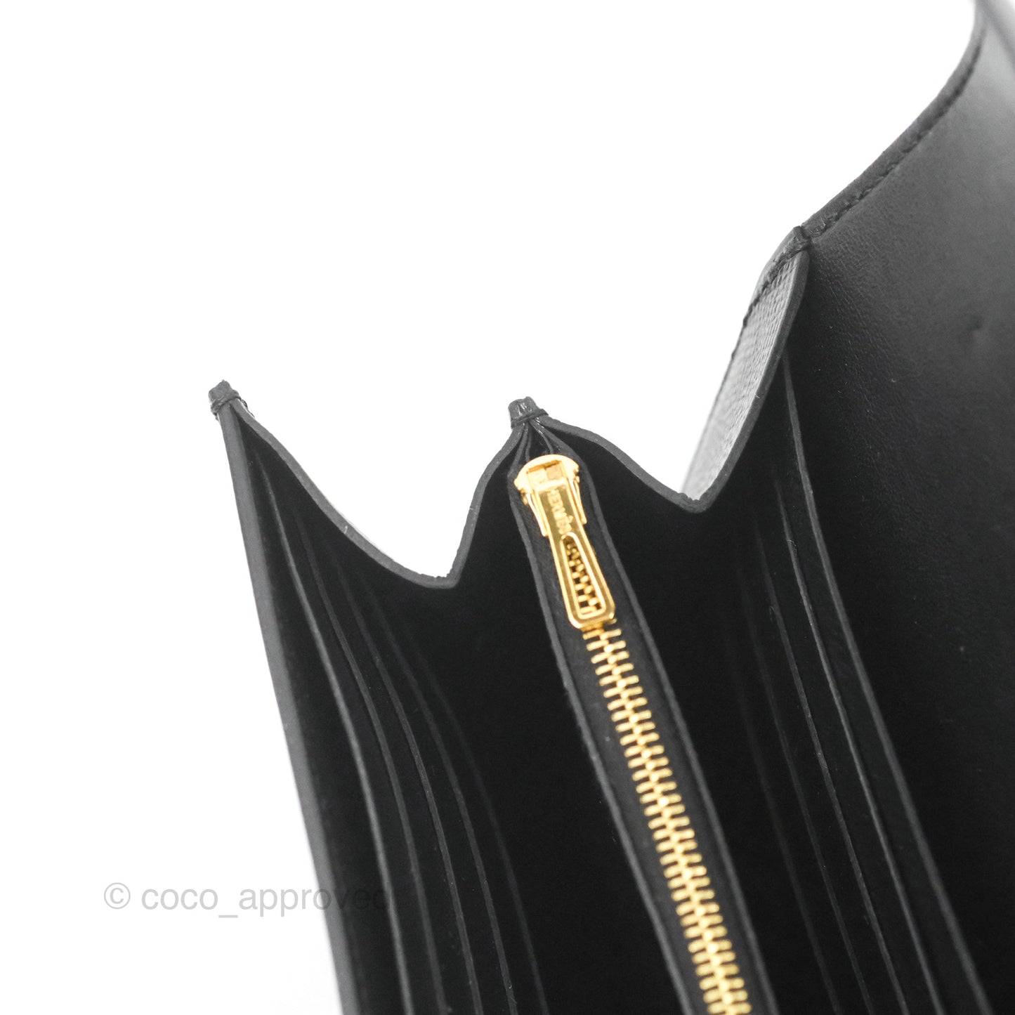 Hermès Constance Long Wallet Black Epsom Gold Hardware