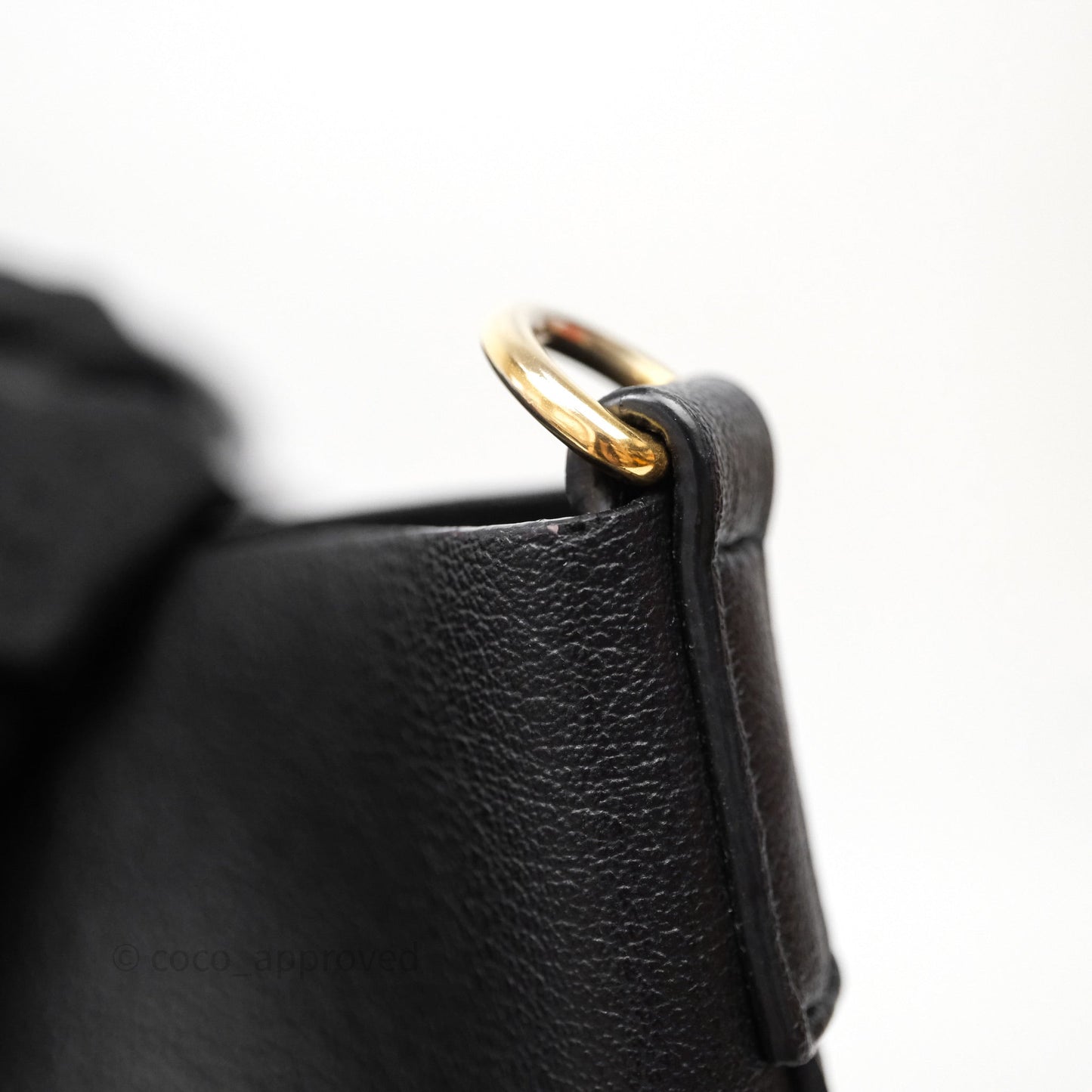 Saint Laurent Calfskin Shopping Tote Bag Black Gold Hardware