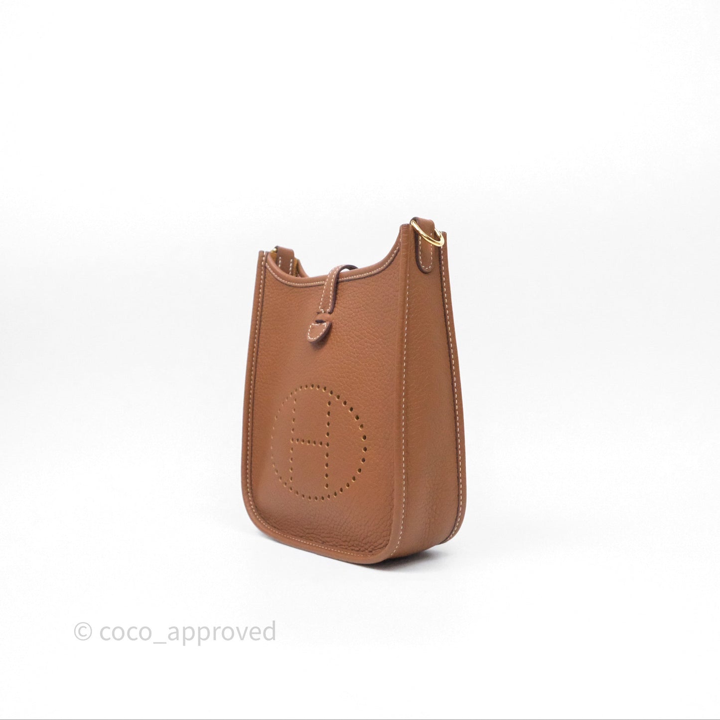 Hermès Mini Evelyne 16 Gold 37 Clemence Gold Hardware
