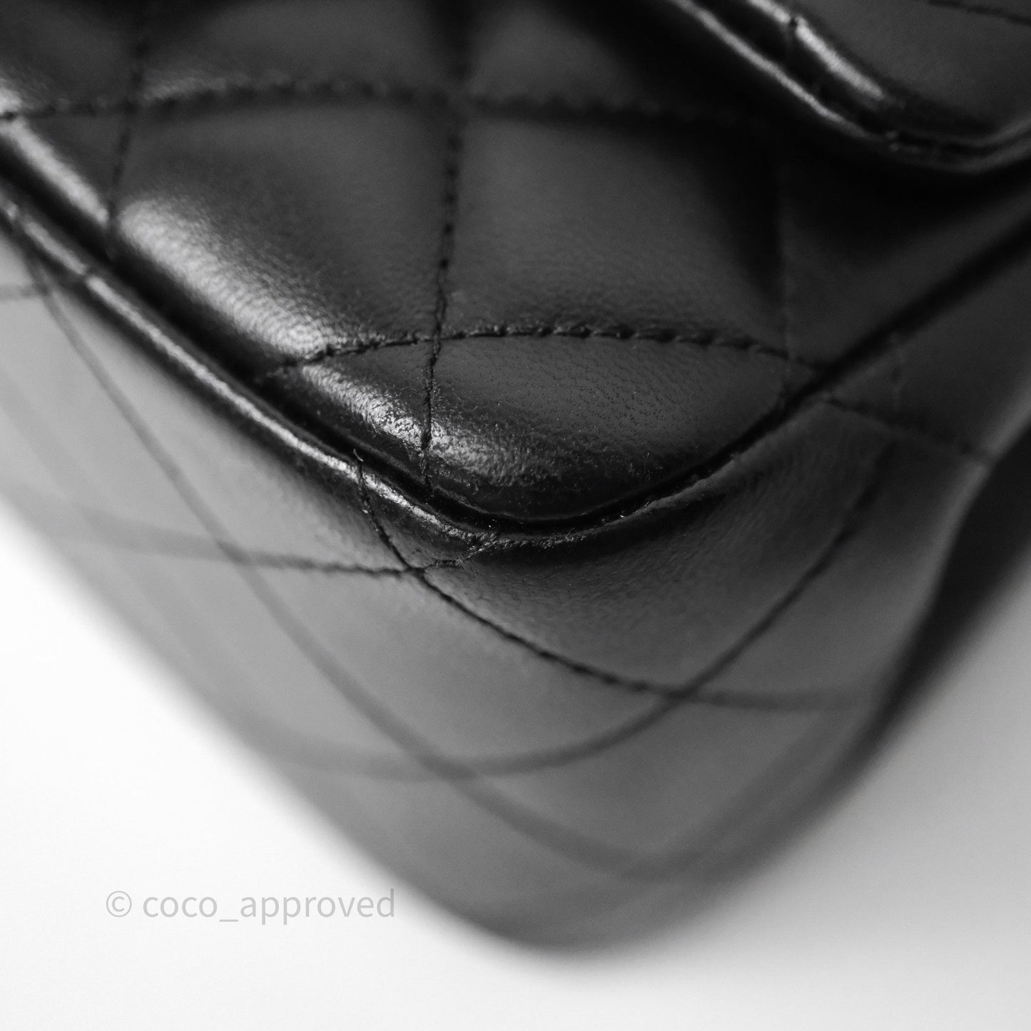 Chanel Mini Square Black Lambskin Gold Hardware