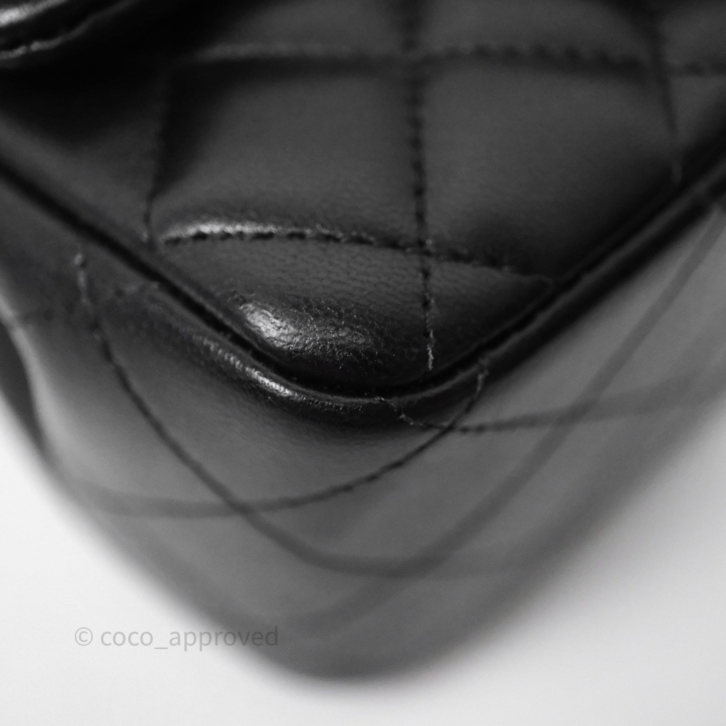 Chanel Mini Square Black Lambskin Gold Hardware