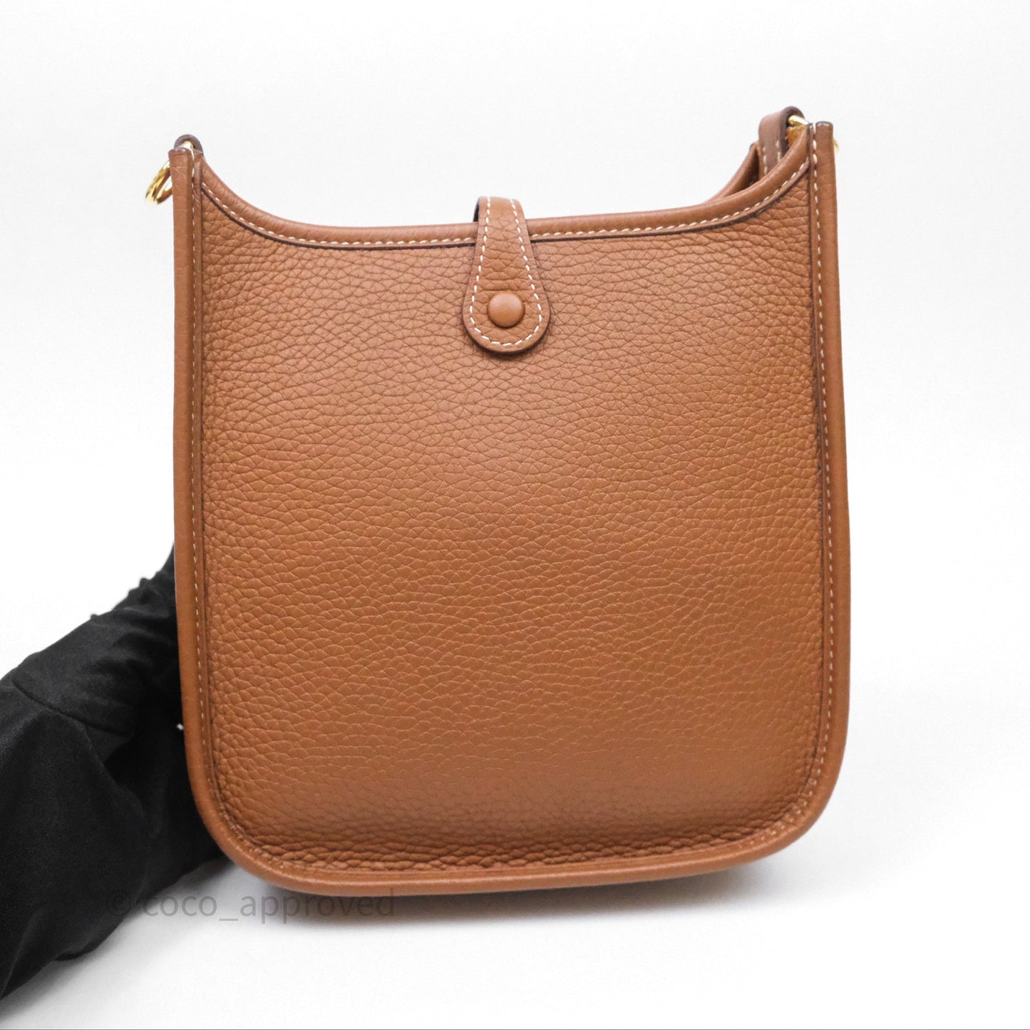 Hermès Mini Evelyne 16 Gold 37 Clemence Gold Hardware