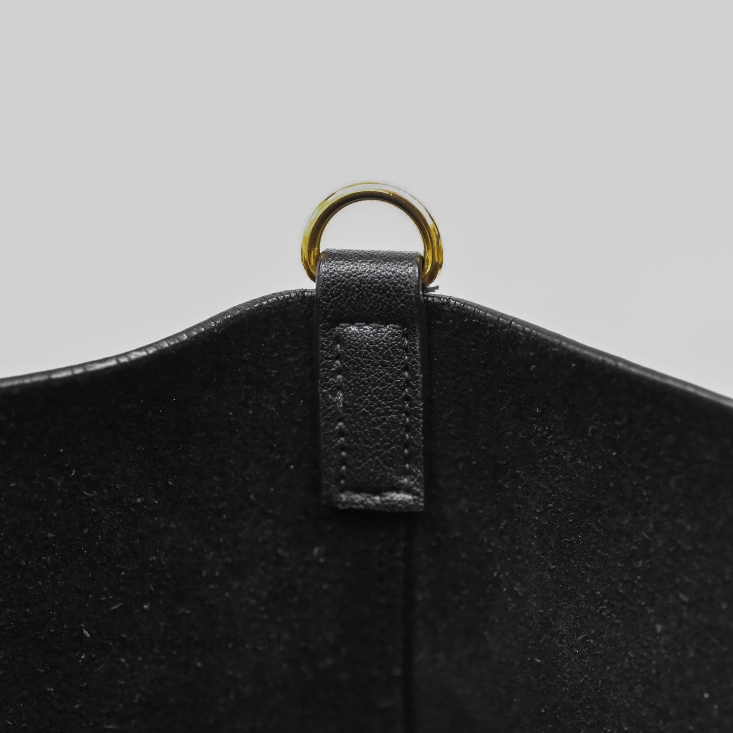 Saint Laurent Calfskin Shopping Tote Bag Black Gold Hardware
