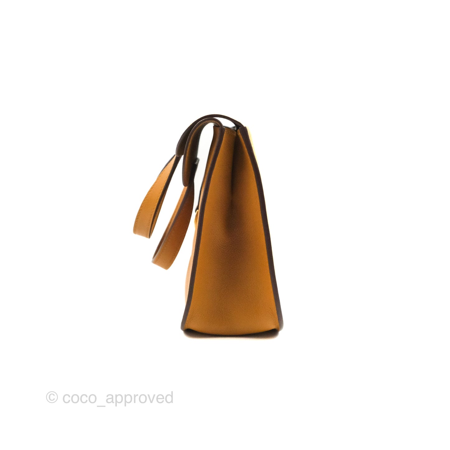 Hermès Halzan 25 Caramel Evercolour Gold Hardware