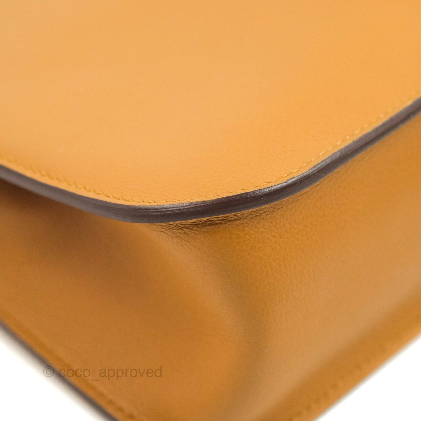 Hermès Halzan 25 Caramel Evercolour Gold Hardware