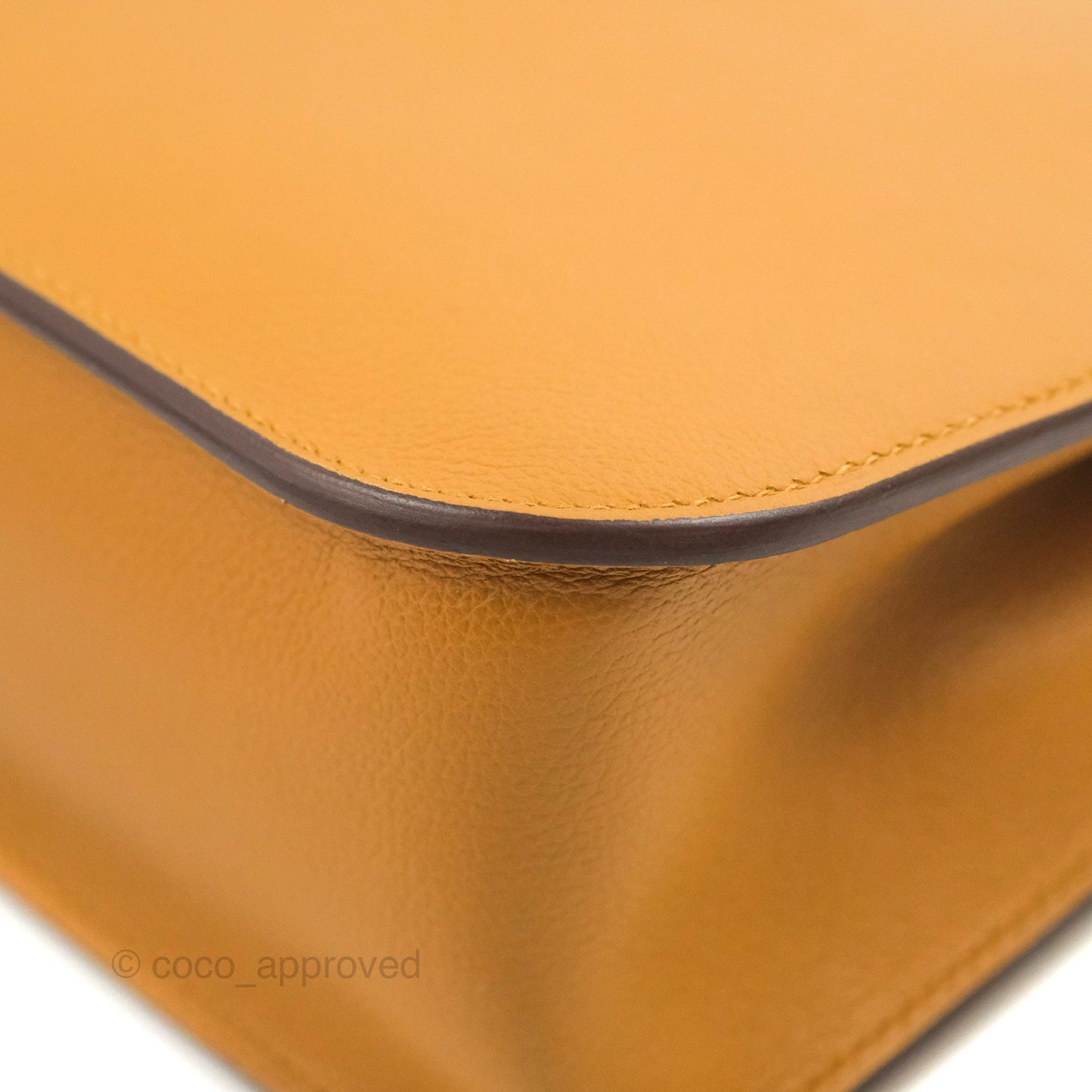 Hermès Halzan 25 Caramel Evercolour Gold Hardware