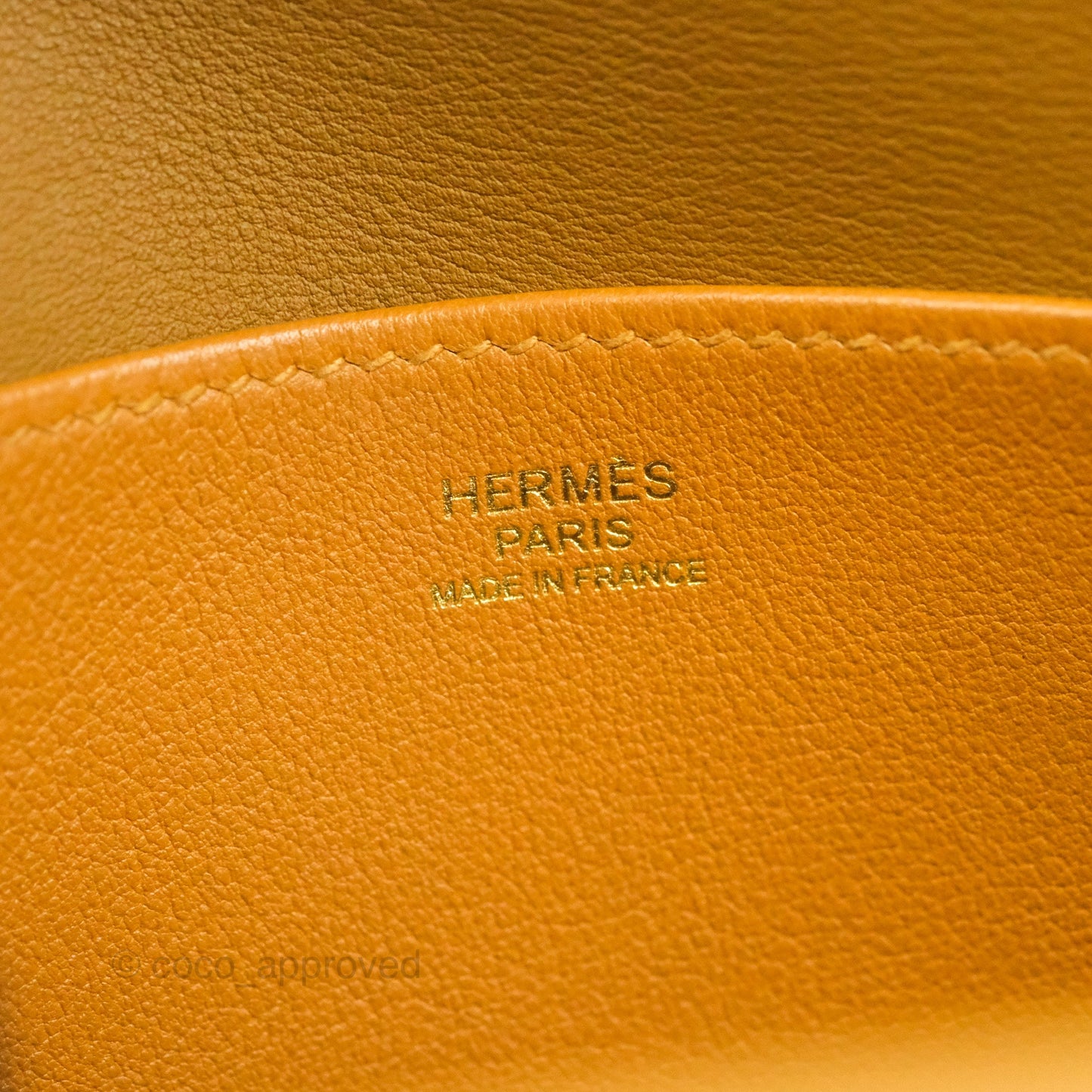 Hermès Halzan 25 Caramel Evercolour Gold Hardware