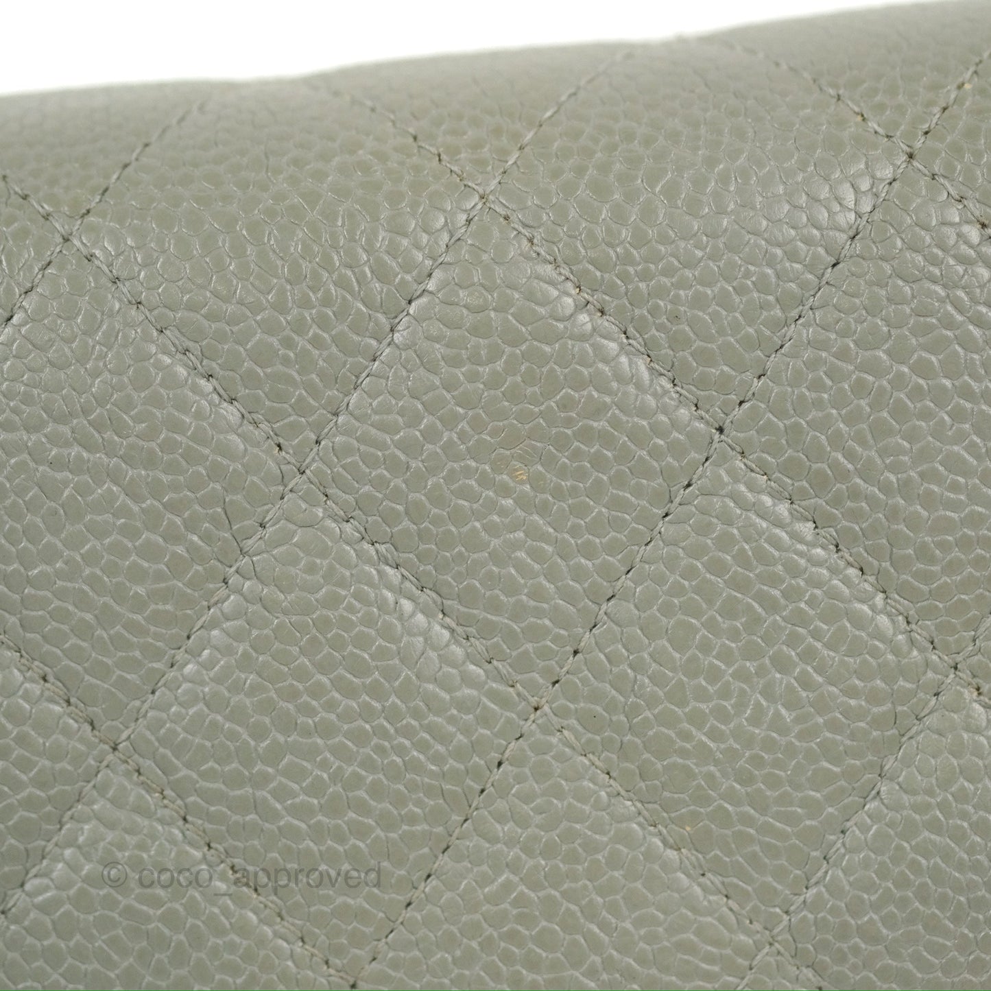 Chanel Quilted Boy Flap Long Wallet Light Green Caviar Gold Hardware