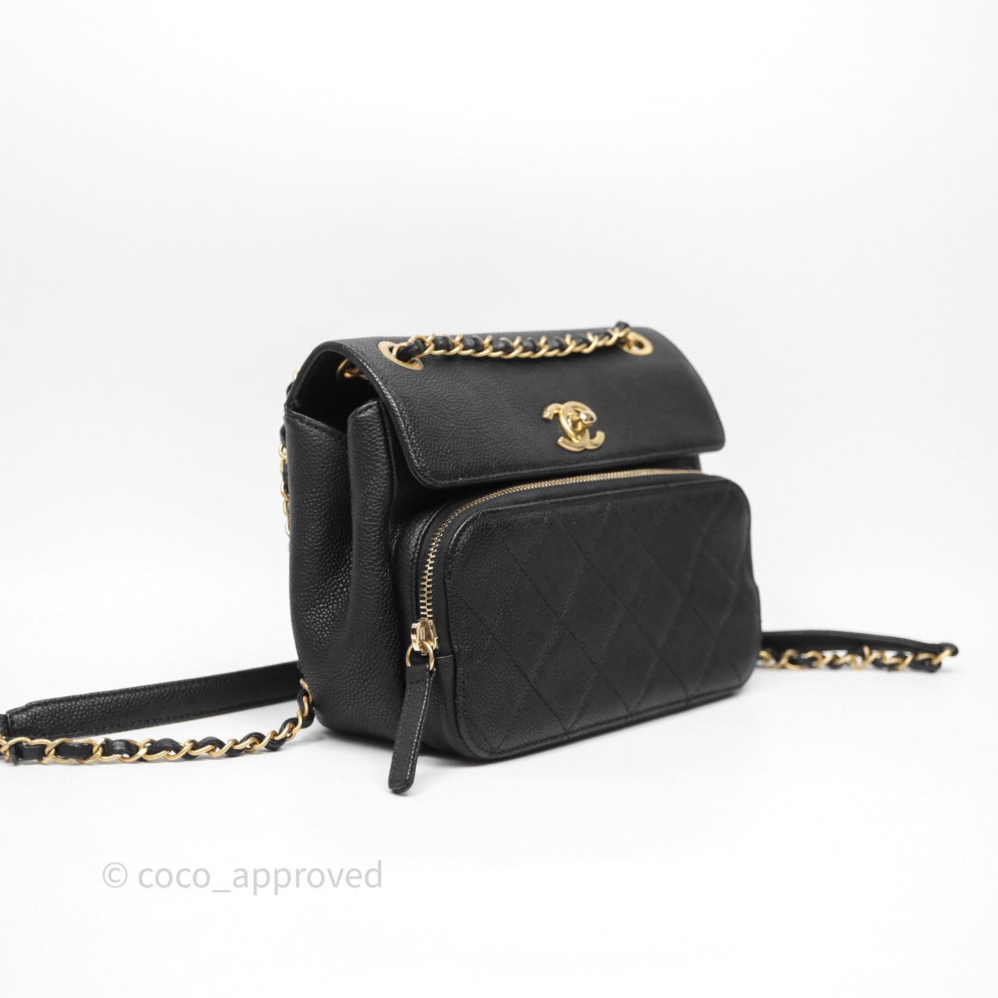 Chanel Chic Trip Flap Bag Black Caviar Gold Hardware