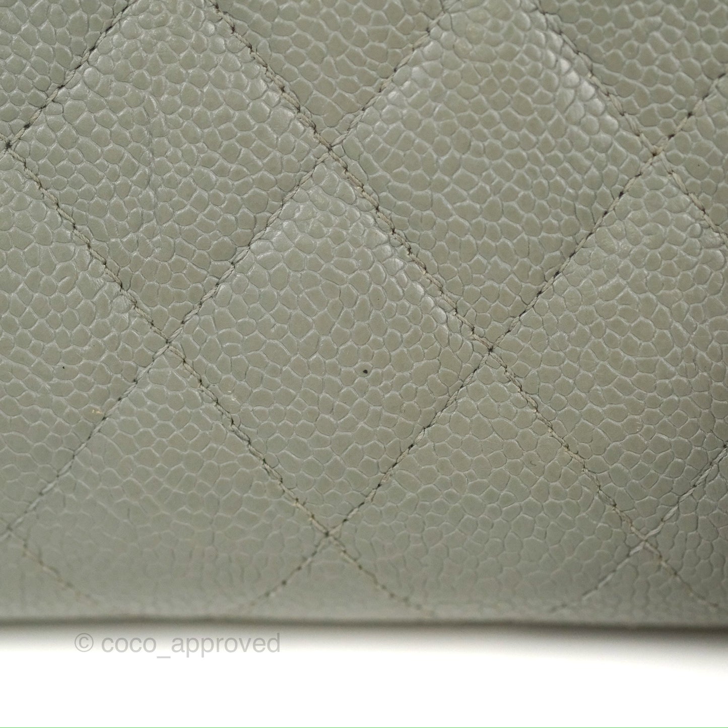 Chanel Quilted Boy Flap Long Wallet Light Green Caviar Gold Hardware