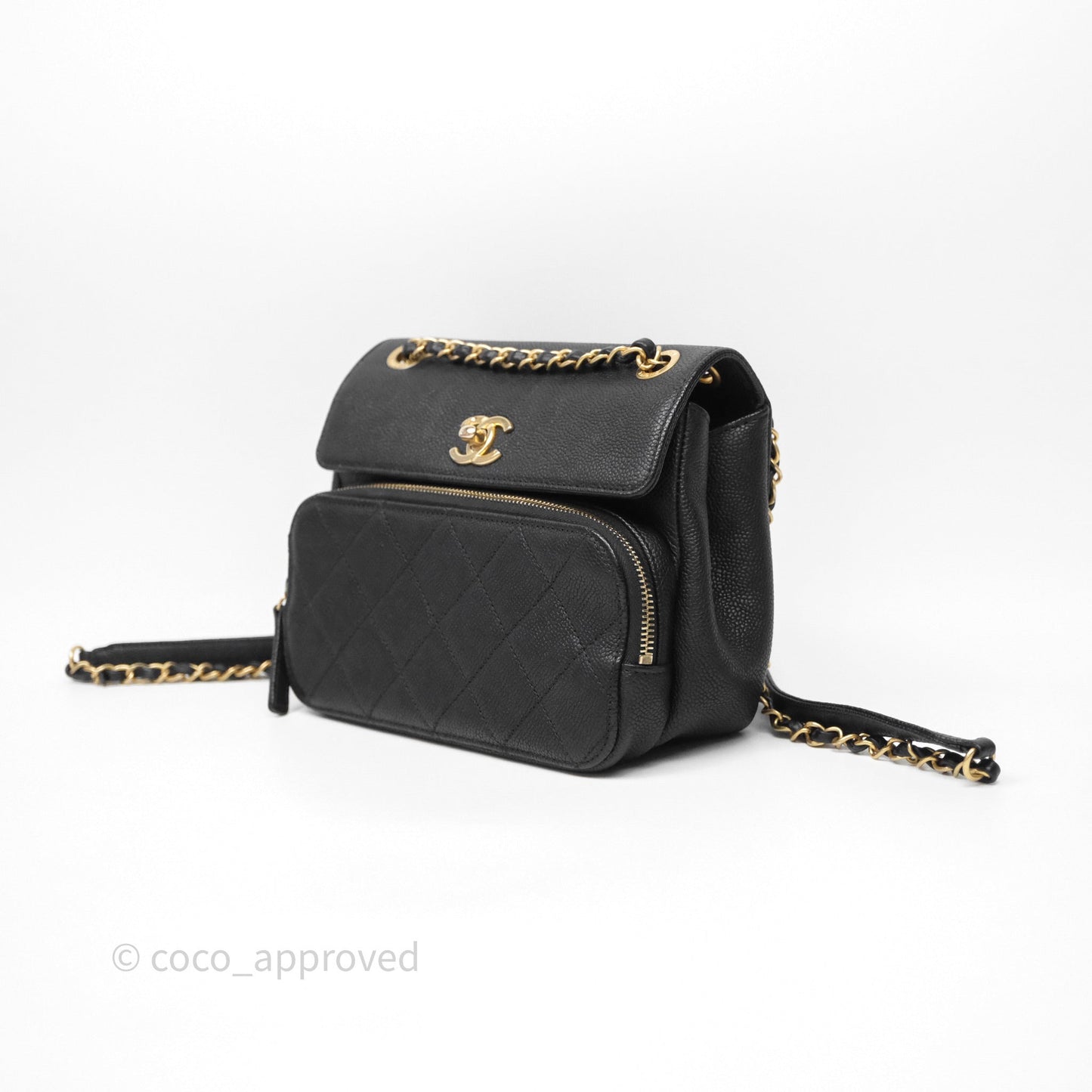 Chanel Chic Trip Flap Bag Black Caviar Gold Hardware